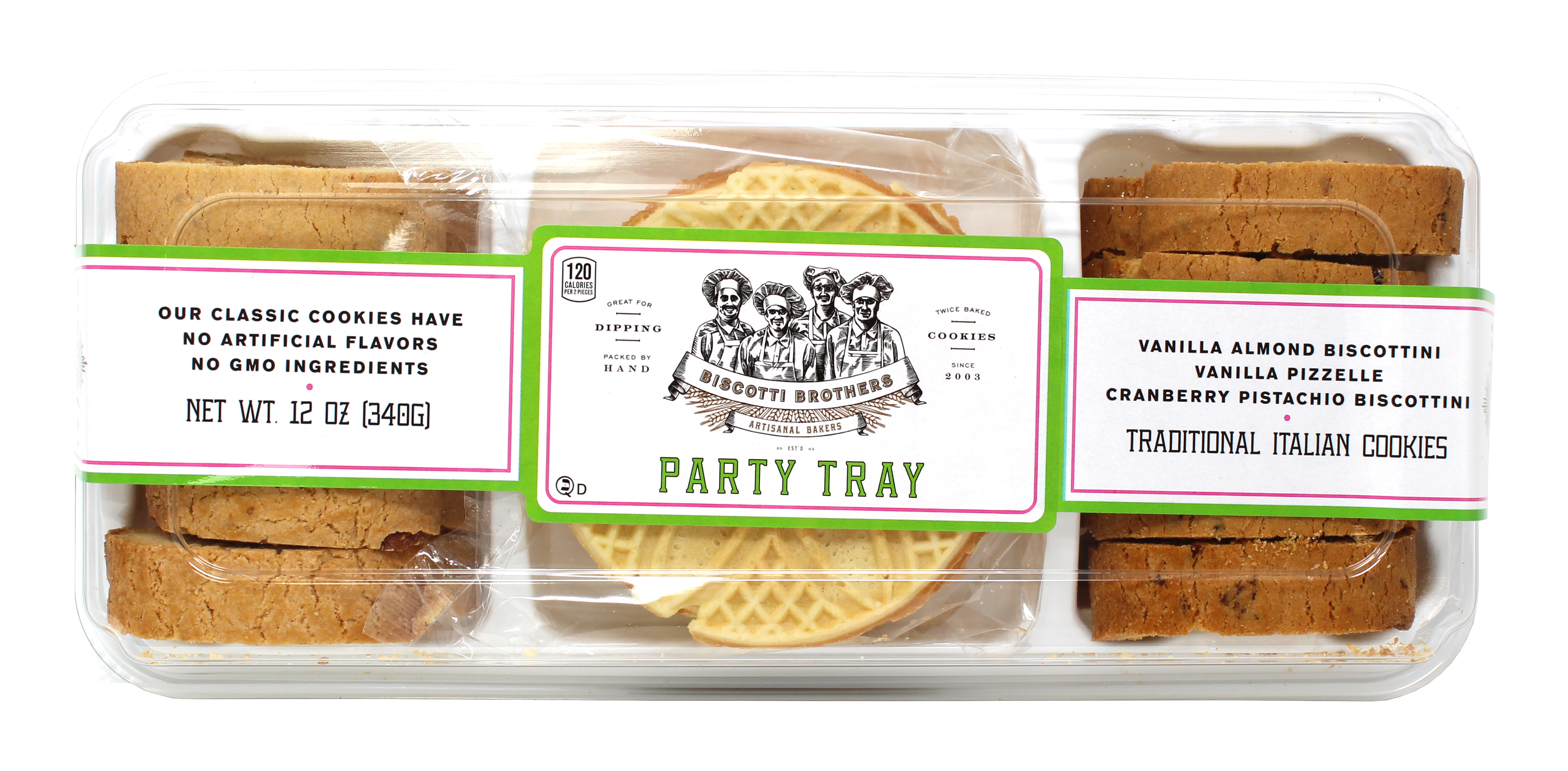 Biscotti Brothers Baked Crispy Party Tray Cookie Assortment, 12 oz