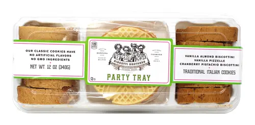 Biscotti Brothers Baked Crispy Party Tray Cookie Assortment, 12 oz