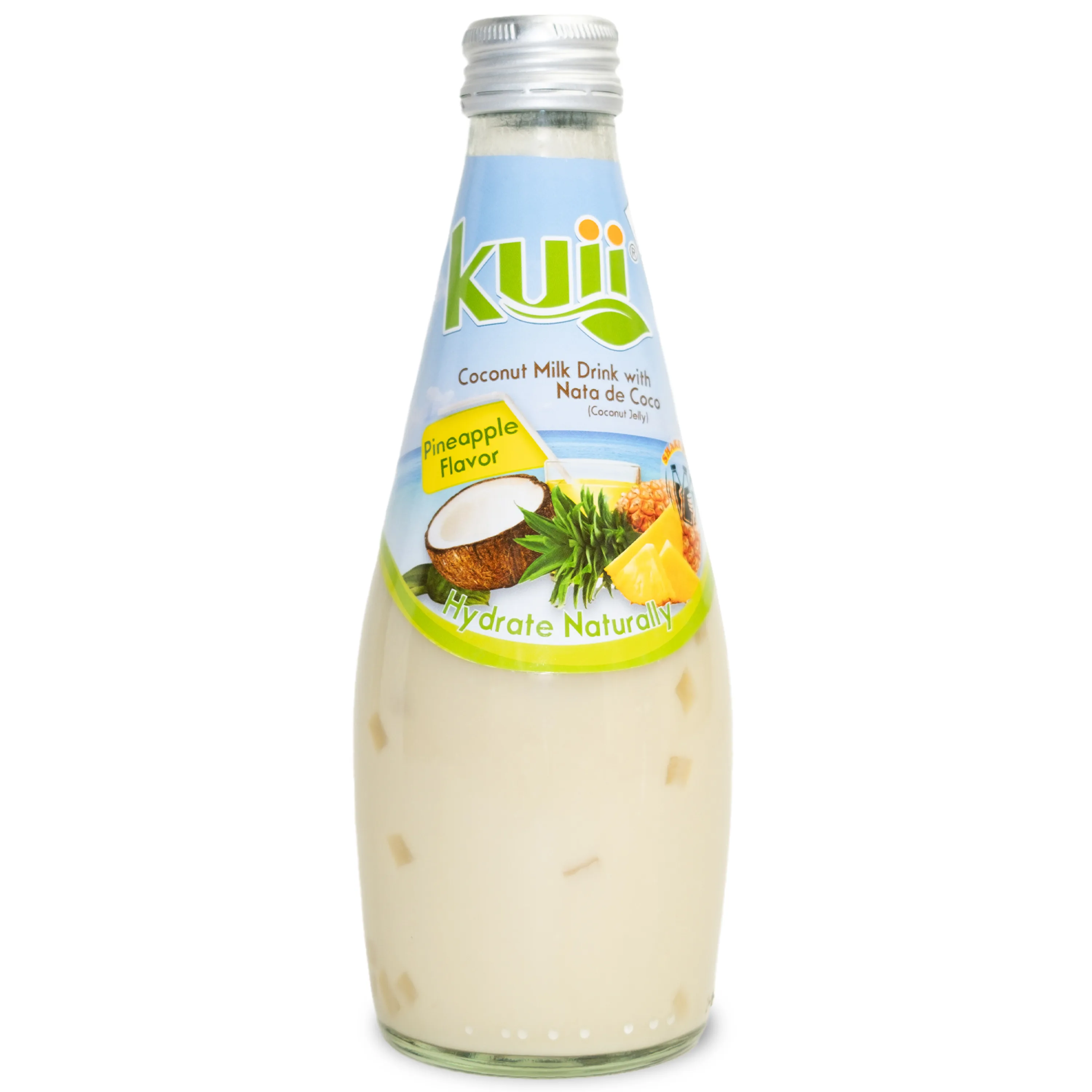Kuii Drinks Coconut Milk with Nata de Coco, Pineapple, 290mL