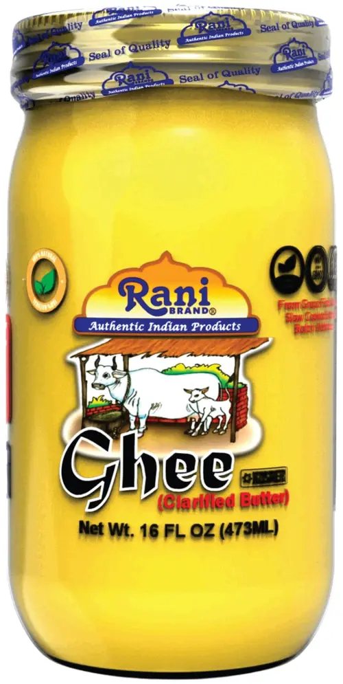 Rani Ghee Pure & Natural from Grass Fed Cows (Clarified Butter) 1lb (16oz) ~ Glass Jar | Paleo Friendly | Keto Friendly | Gl