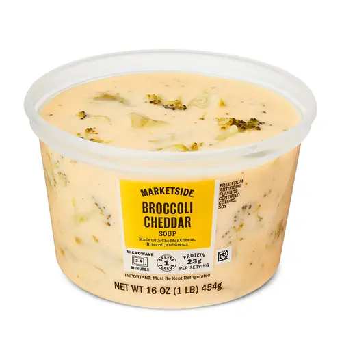 Marketside Broccoli & Cheddar Cheese Soup, Fresh Deli Soup, 16 oz Cup thumbnail 3