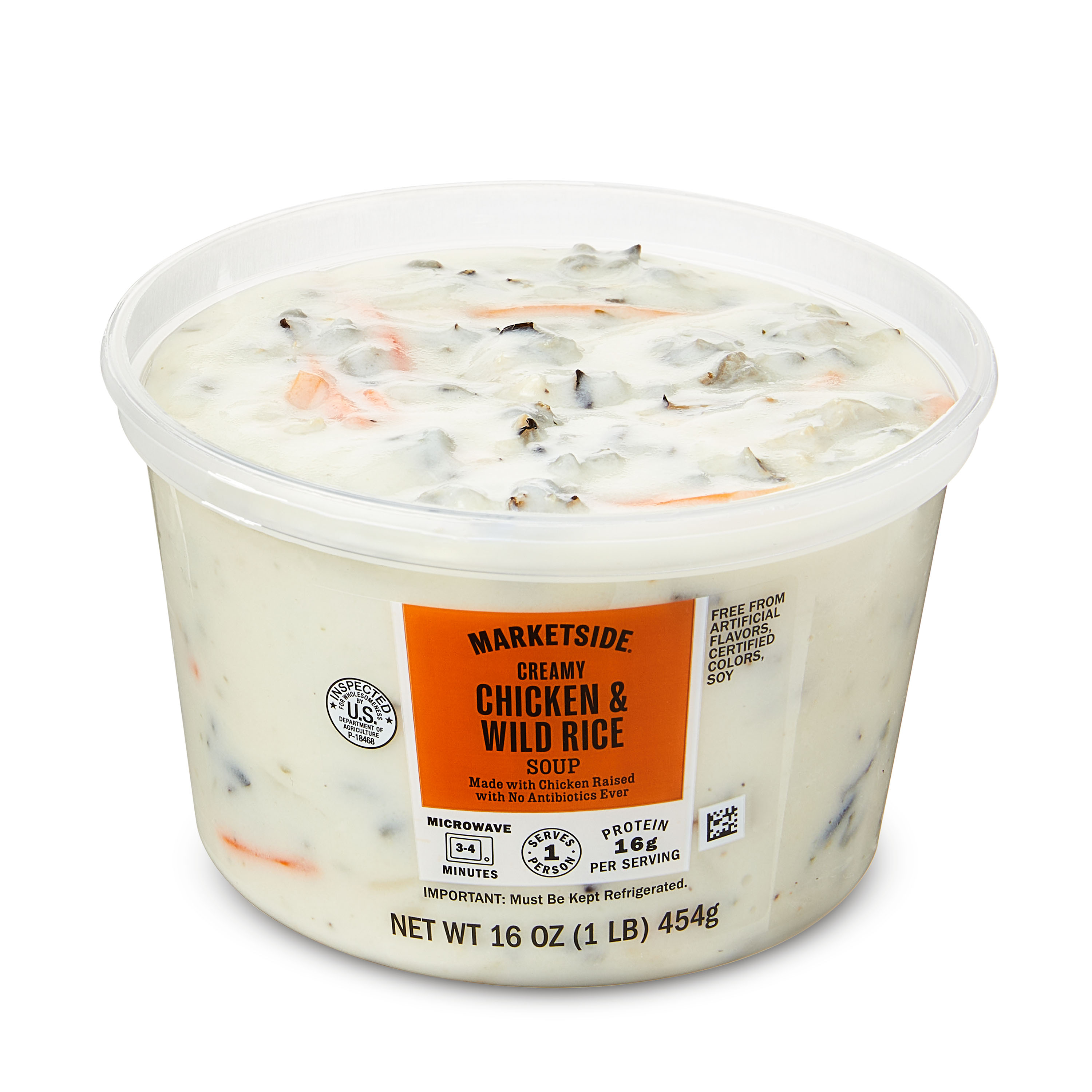 Marketside Creamy Chicken & Wild Rice Soup, Fresh Deli Soup, 16 oz Cup thumbnail 2