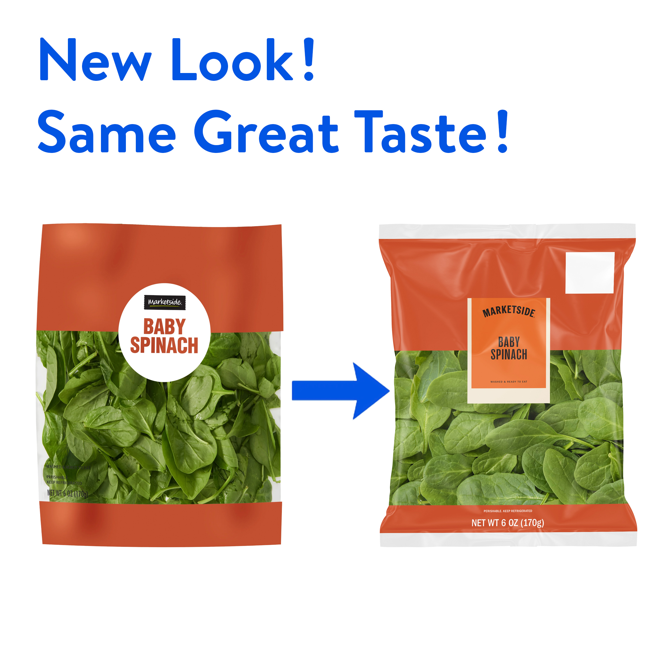 Marketside Fresh Baby Spinach, 6 oz Bag, Fresh thumbnail 2