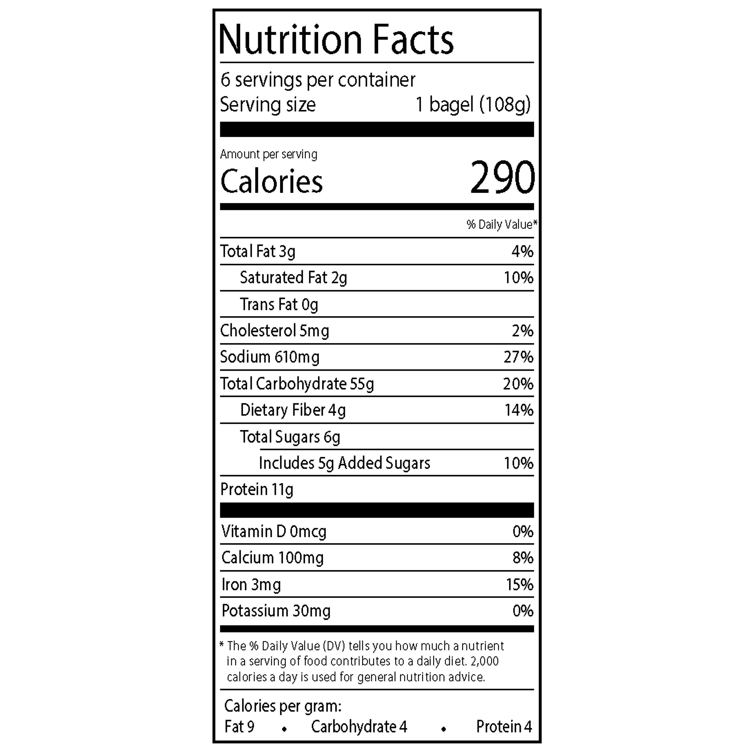 Marketside Fresh Asiago Cheese Bagels, Wheat and Barley Flour, Shelf-Stable, 22.8 oz, 6 Count thumbnail 4