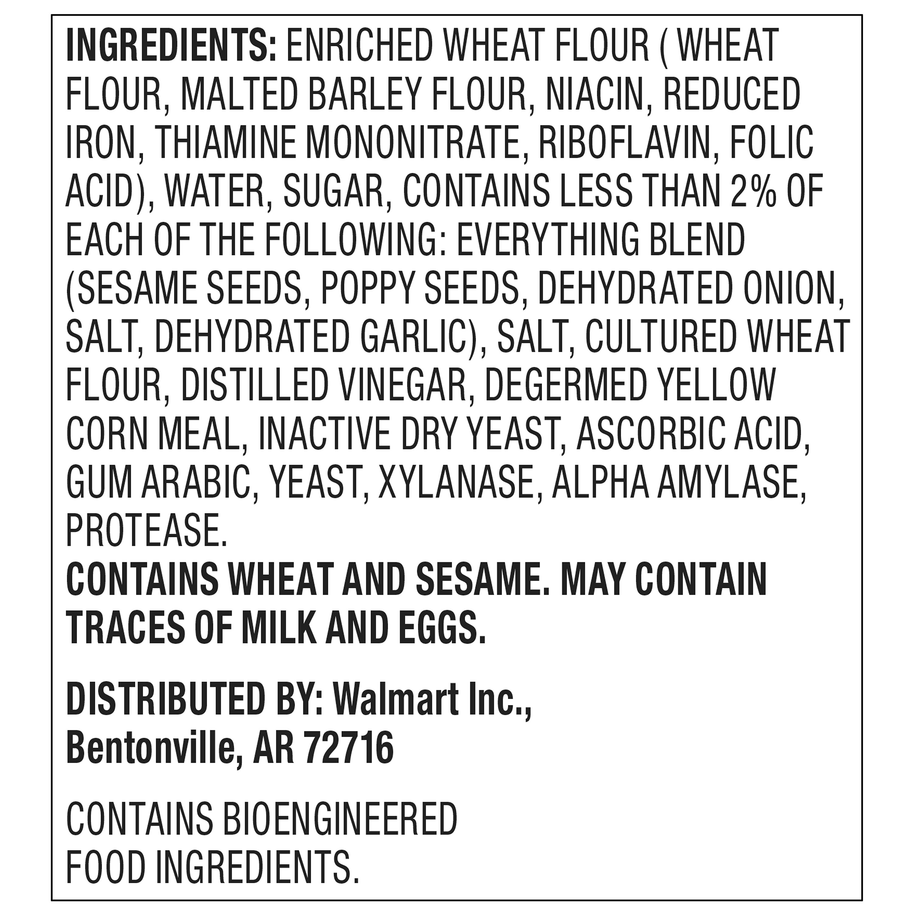 Marketside Everything New York Style Bagels, 22.8 oz, 6 Count thumbnail 3