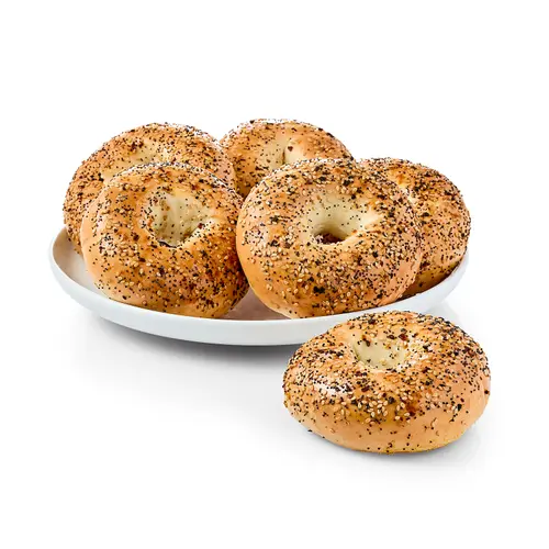 Marketside Everything New York Style Bagels, 22.8 oz, 6 Count thumbnail 4