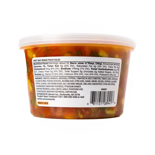 Marketside Sweet Heat Mango Peach Salsa, Gluten-Free, 16 oz, Refrigerated thumbnail 2