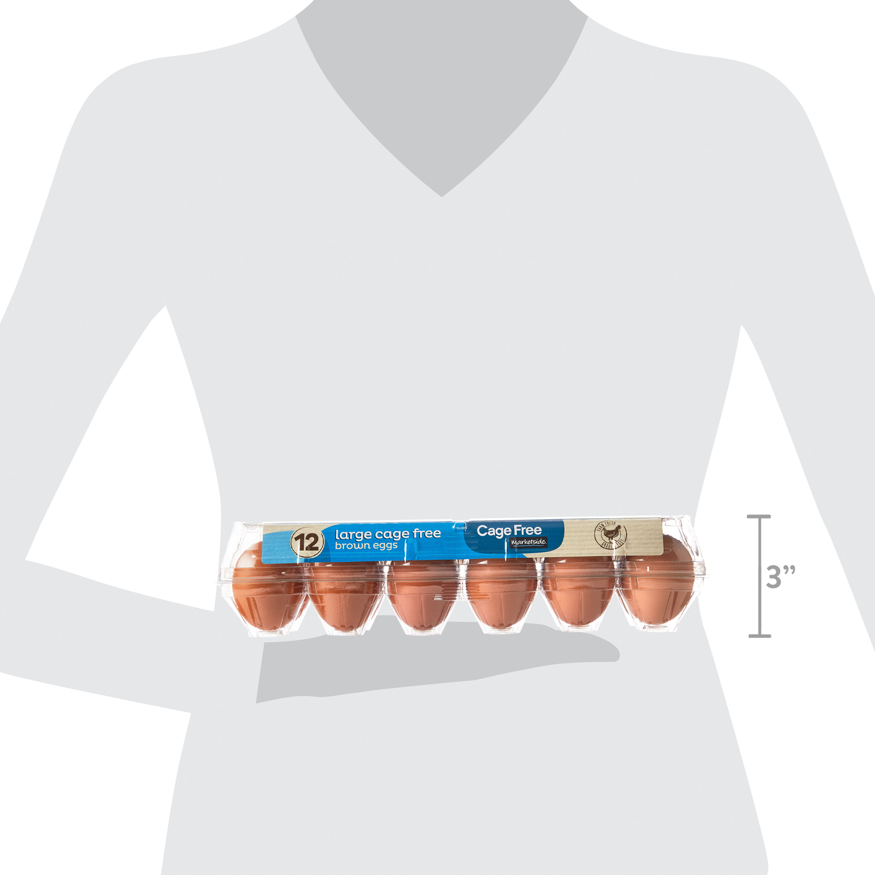 Marketside Large Cage-Free Brown Eggs, 12 Count thumbnail 4