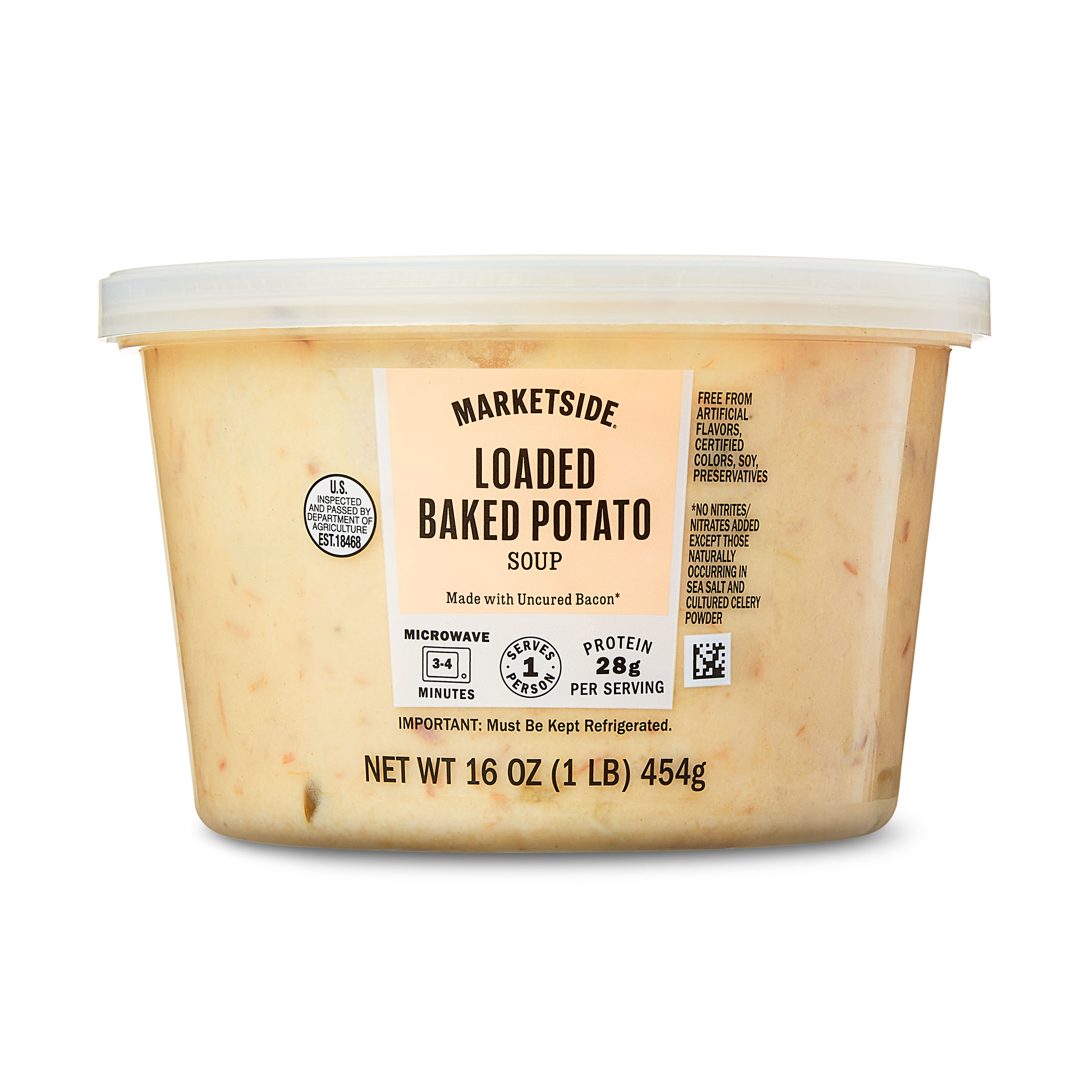 Marketside Loaded Potato Soup, Fresh Deli Soup, 16 oz Cup