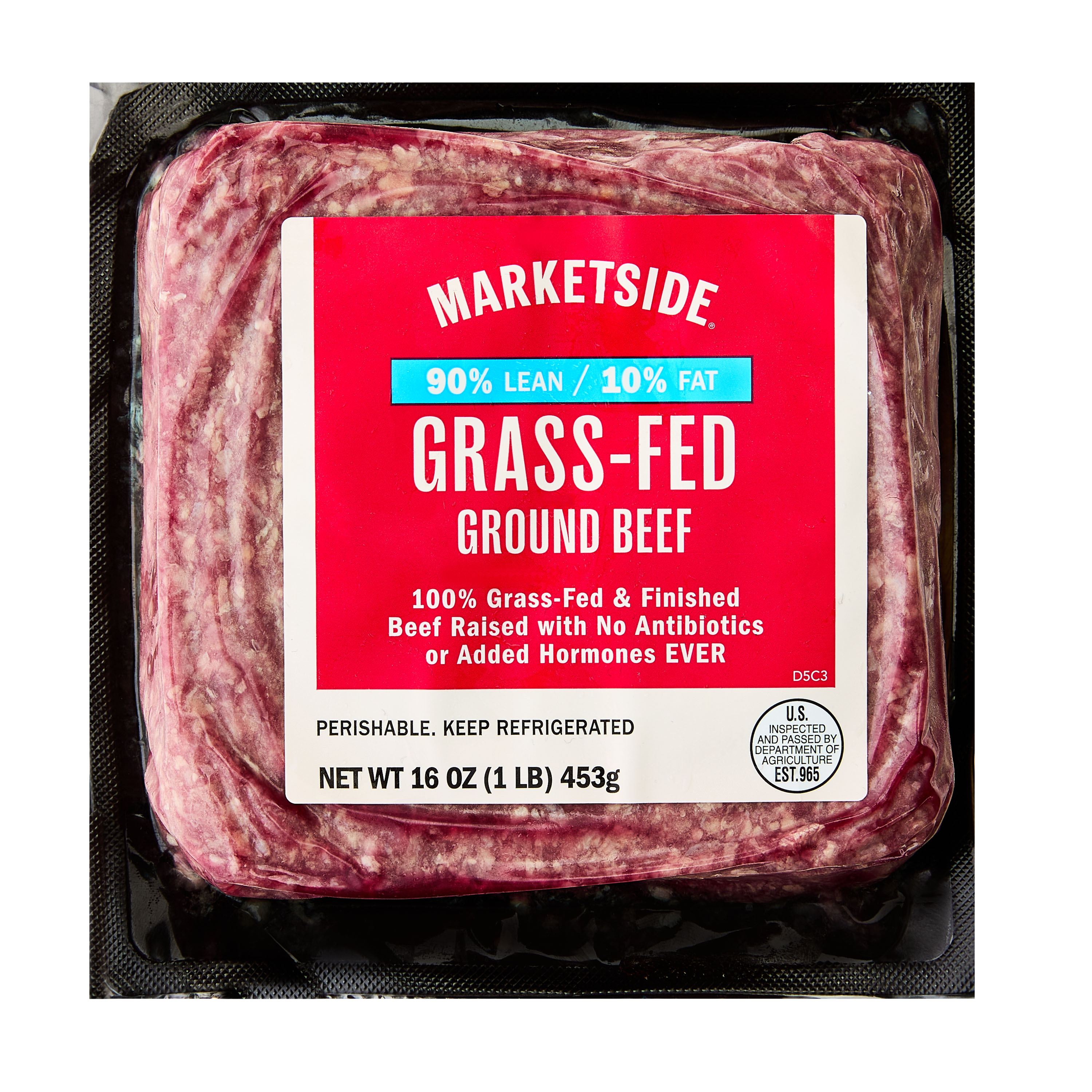Marketside Grass-Fed Ground Beef, 90% Lean/10% Fat, 1 lb