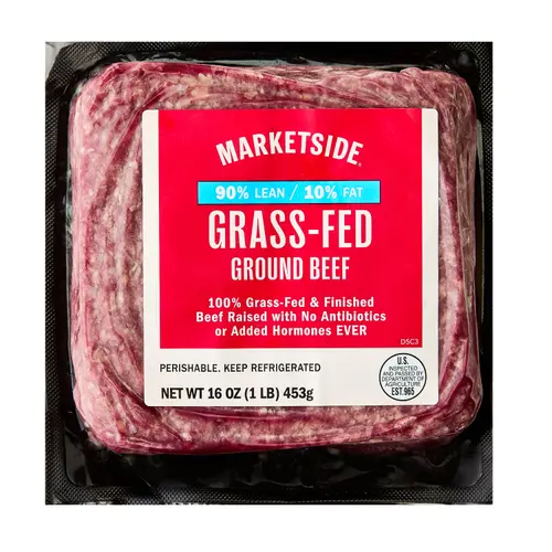 Marketside Grass-Fed Ground Beef, 90% Lean/10% Fat, 1 lb