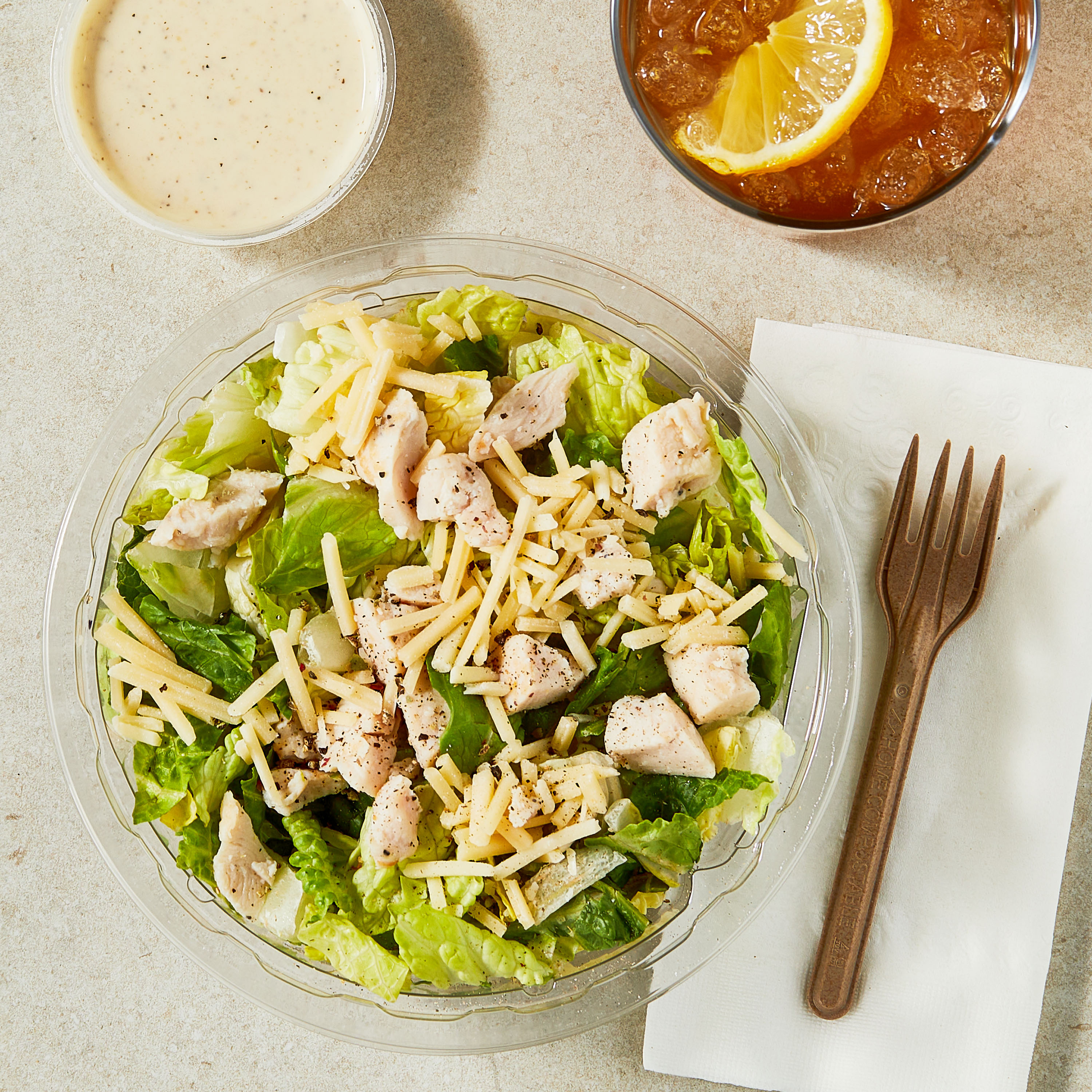 Marketside Caesar Salad with Chicken, 6.25 oz Bowl (Fresh) thumbnail 2