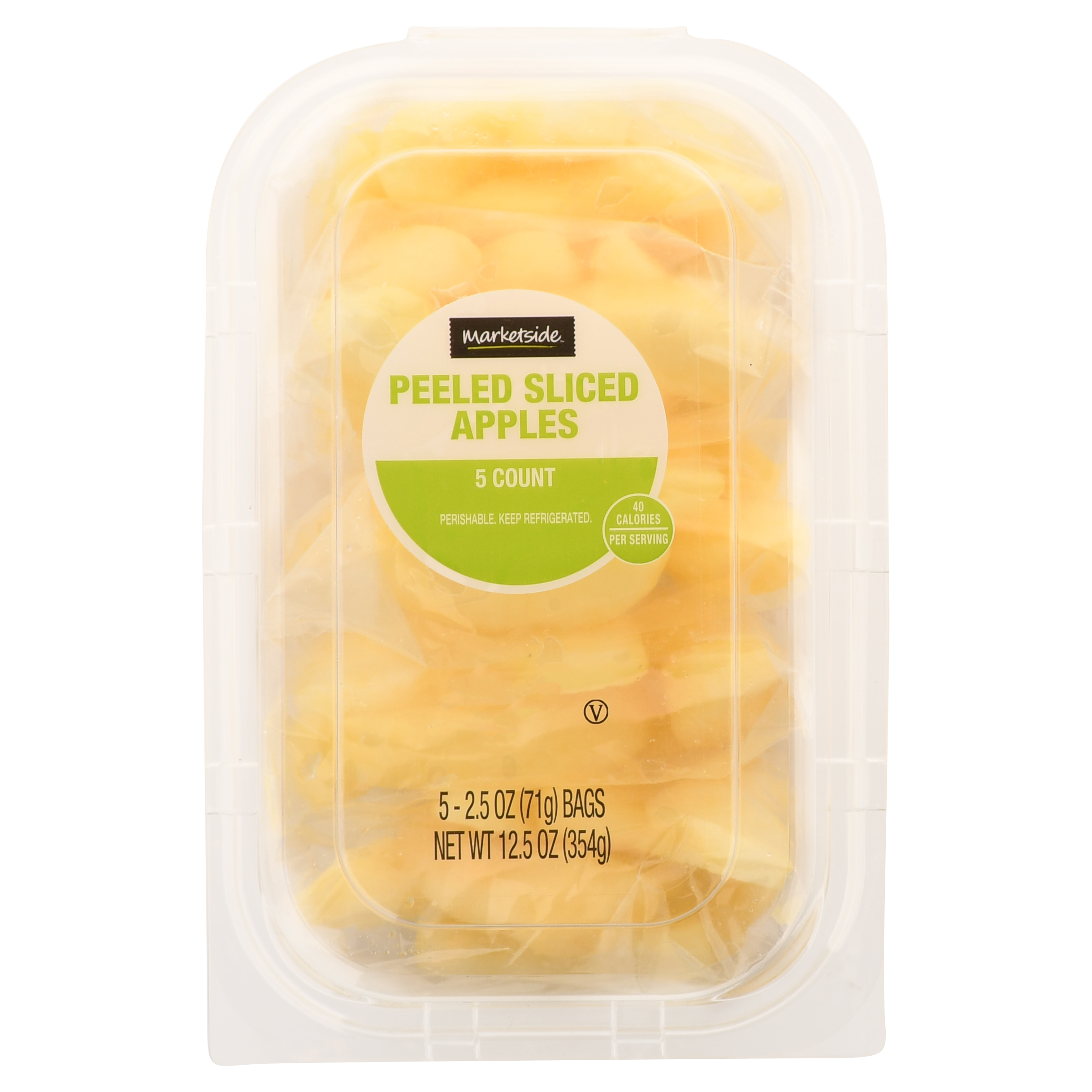 Marketside Peeled and Sliced Fresh Red Apples, 12.5 oz, 5 Count