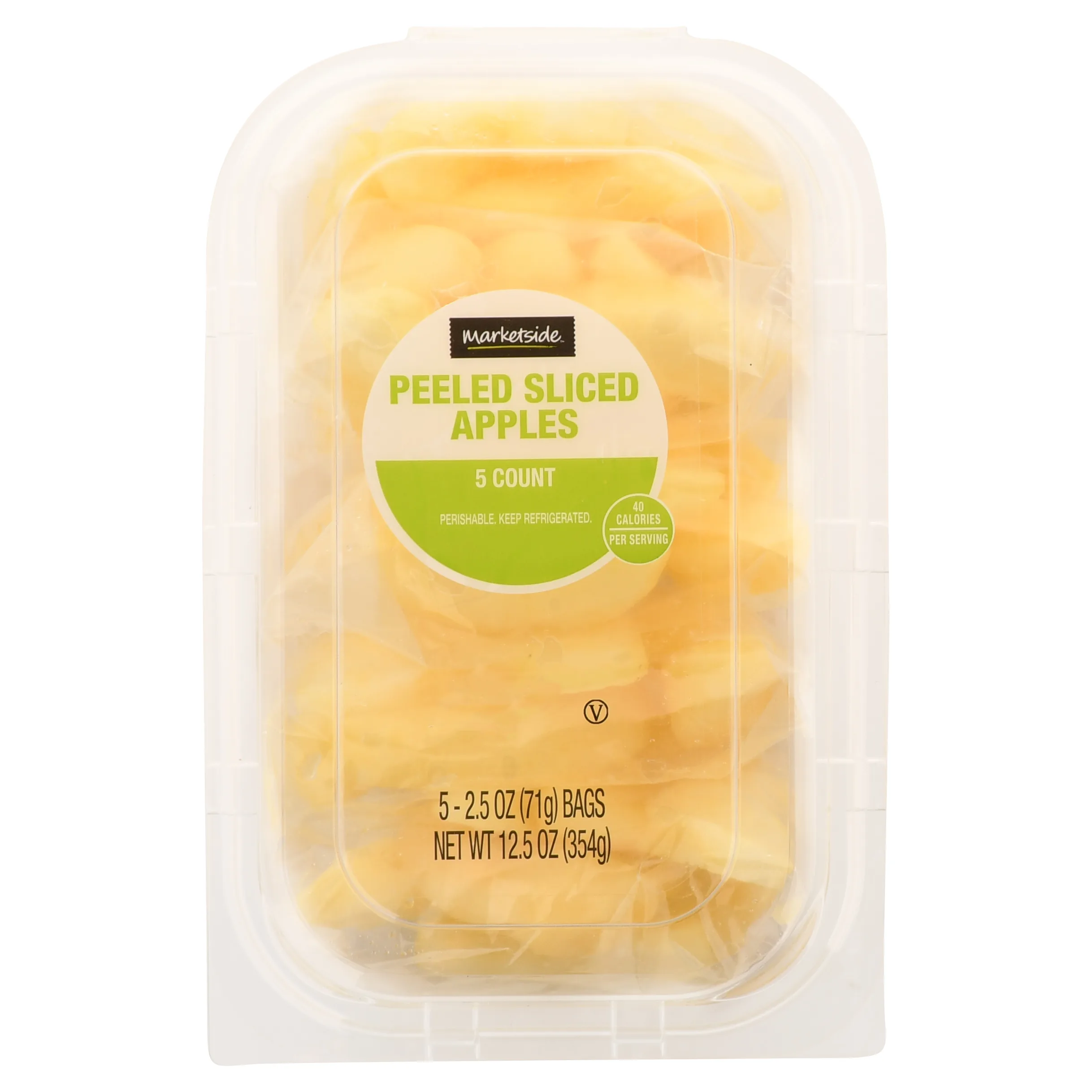 Marketside Peeled and Sliced Fresh Red Apples, 12.5 oz, 5 Count