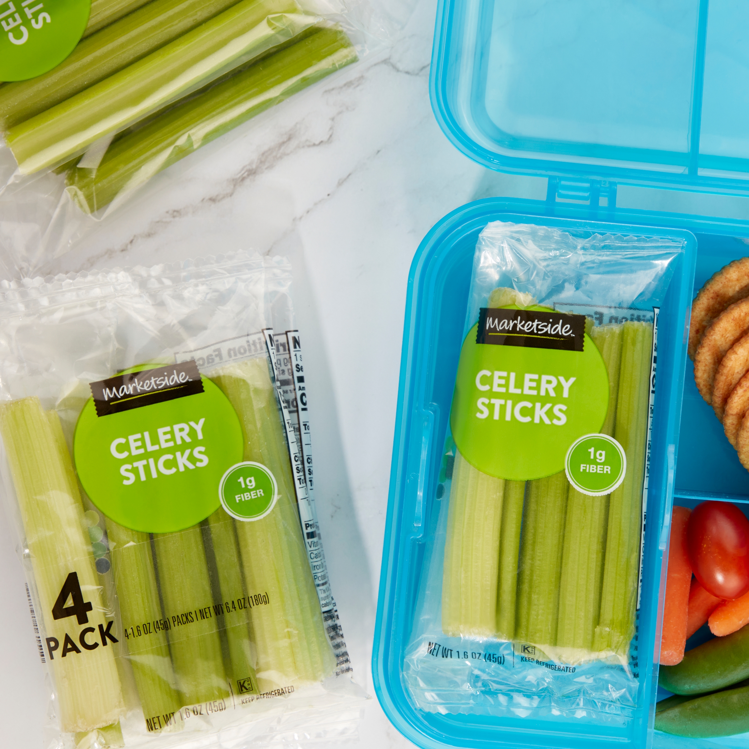 Marketside Fresh Celery Sticks, 1.6 oz, 4 Pack thumbnail 2