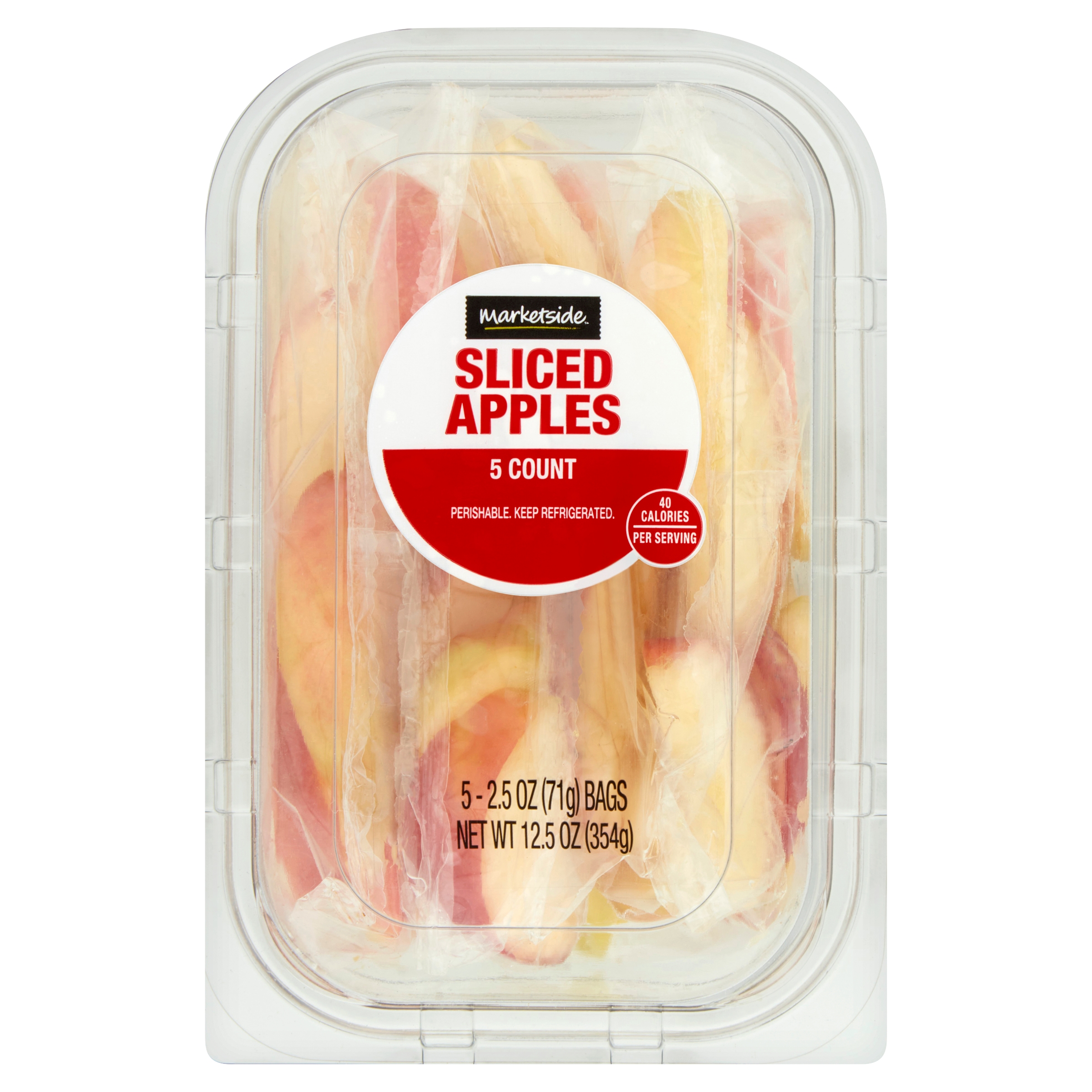 Marketside Sliced Apples, 12.5 oz, 5 Count