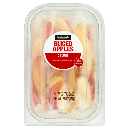 Marketside Sliced Apples, 12.5 oz, 5 Count