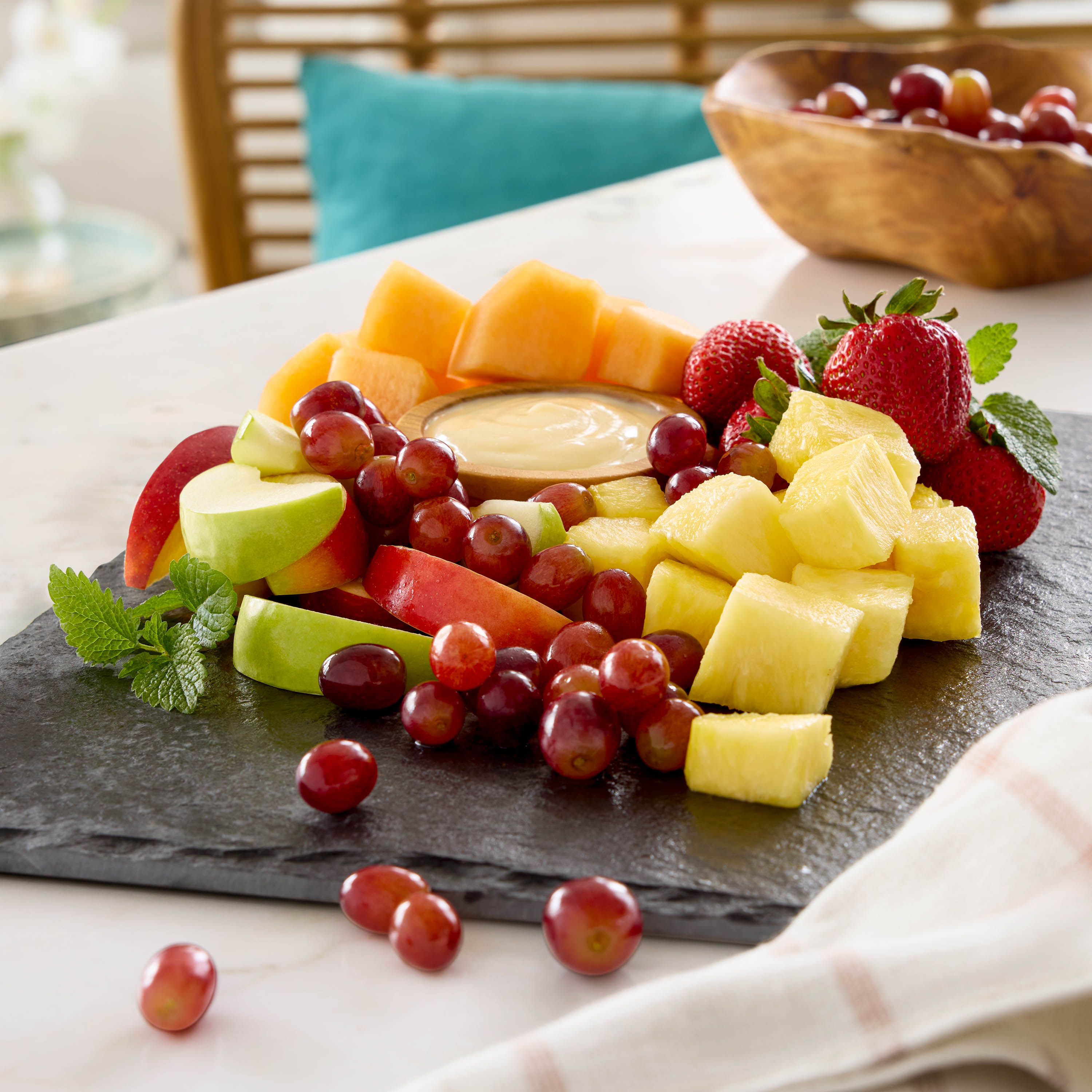 Freshness Guaranteed Fresh Cut Fruit Tray with Vanilla Dip, 48 oz thumbnail 2