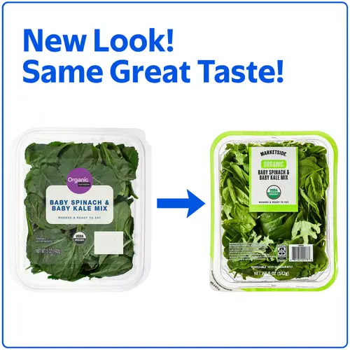 Marketside Organic Fresh Baby Spinach and Baby Kale Mix, 5 oz thumbnail 2