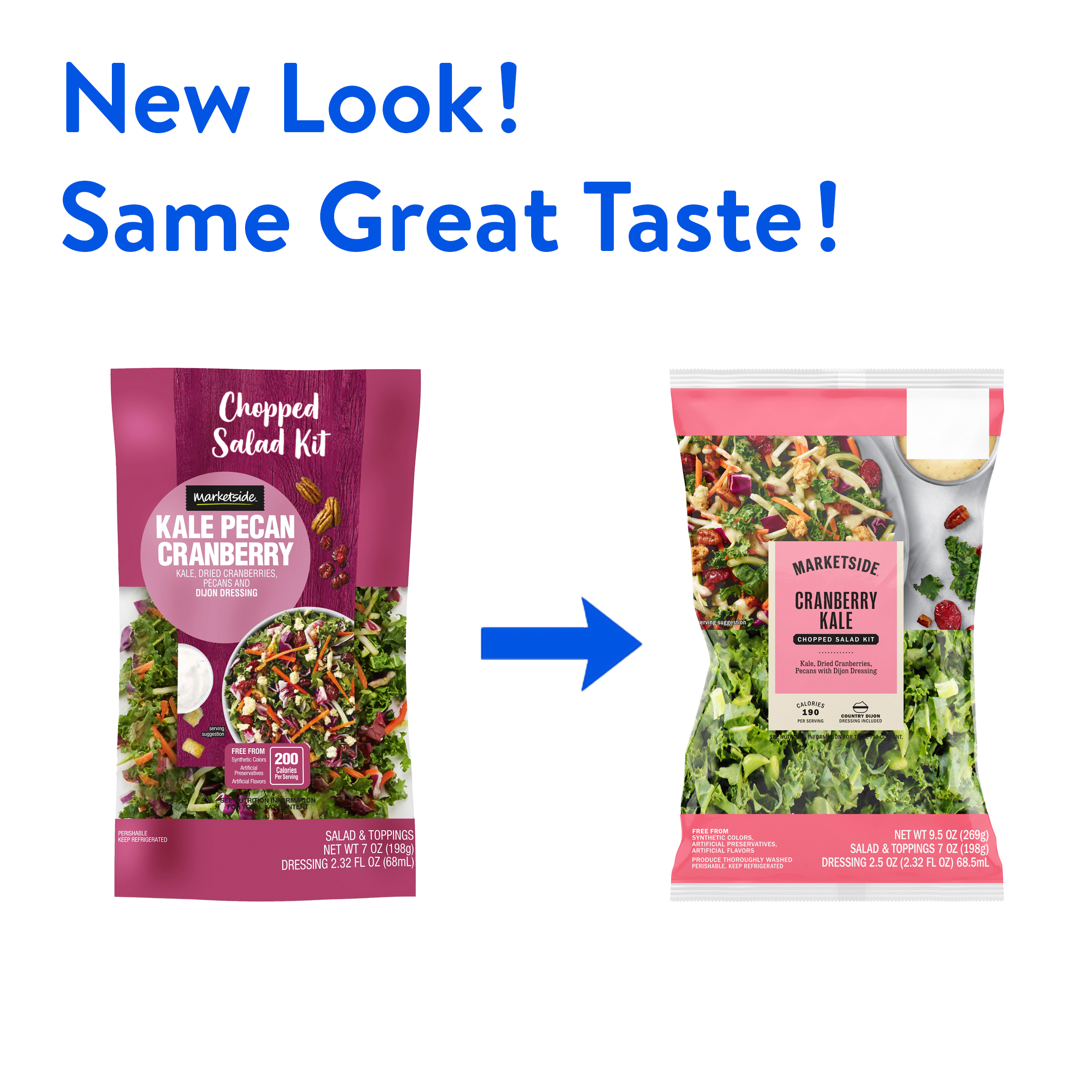 Marketside Kale Pecan Cranberry Chopped Salad Kit, 7 oz Bag, Fresh thumbnail 2