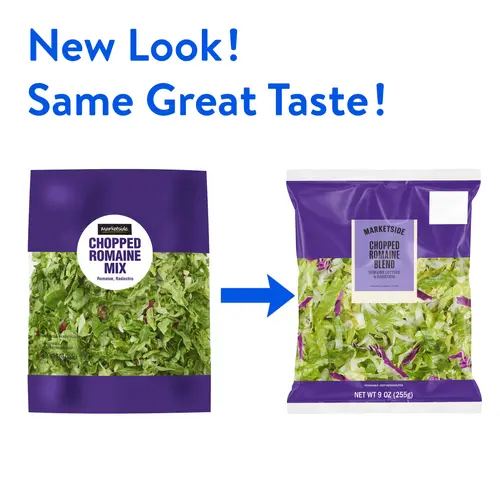Marketside Chopped Romaine Lettuce Mix, 9 oz Bag, Fresh thumbnail 2