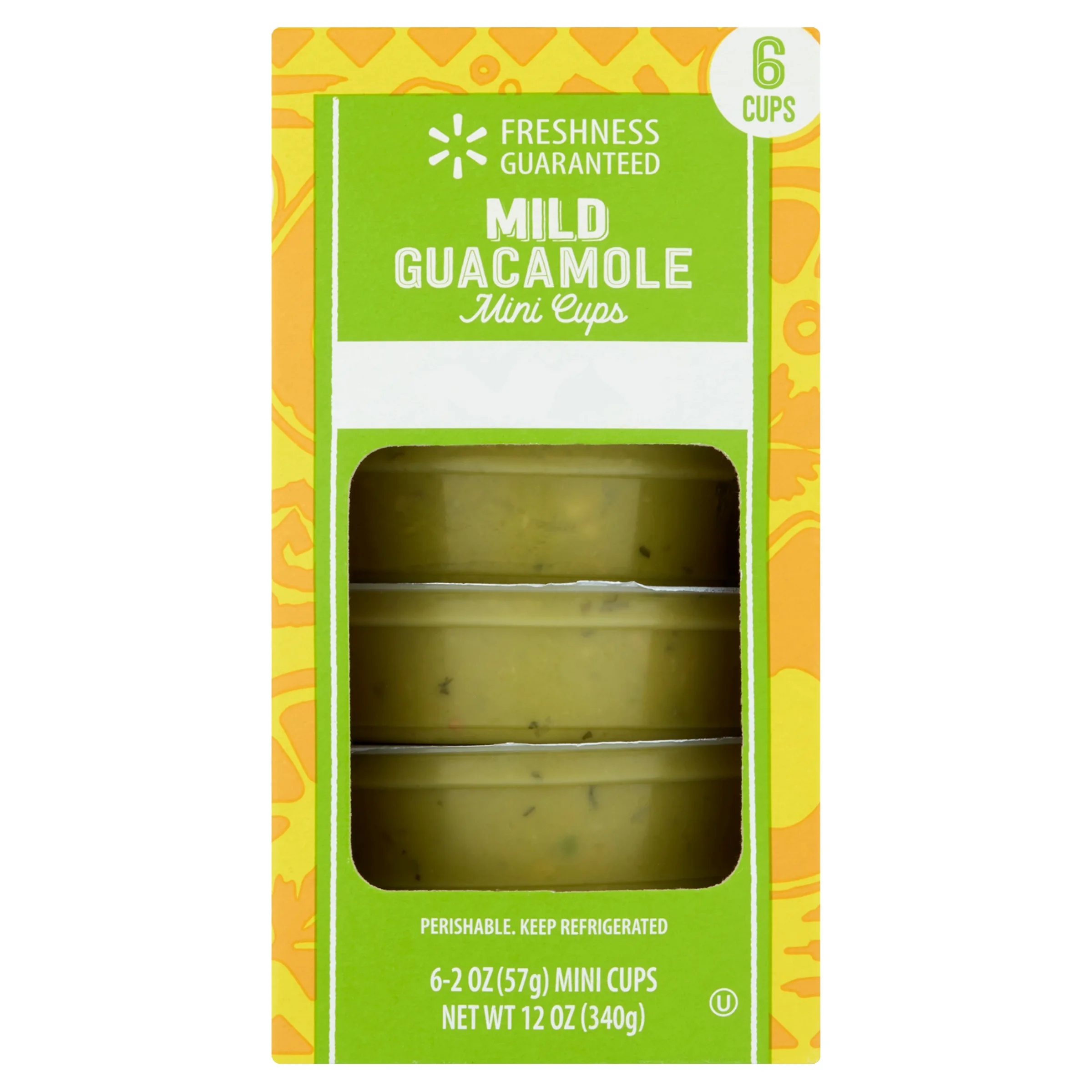 Freshness Guaranteed Mild Guacamole Mini Cups, 12 oz Box, 6 Count