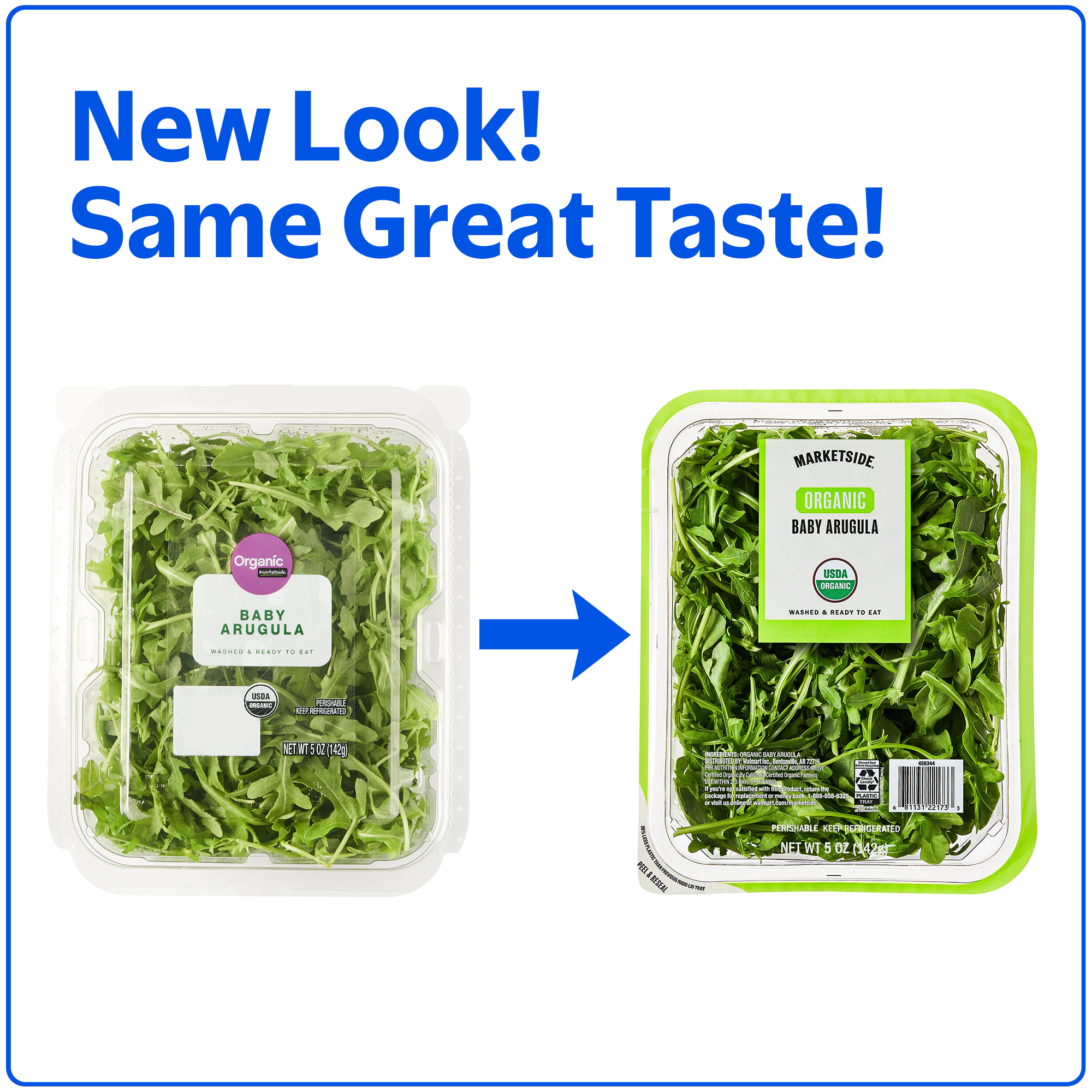 Marketside Organic Baby Arugula Salad, 5 oz Clam Shell (Fresh) thumbnail 2