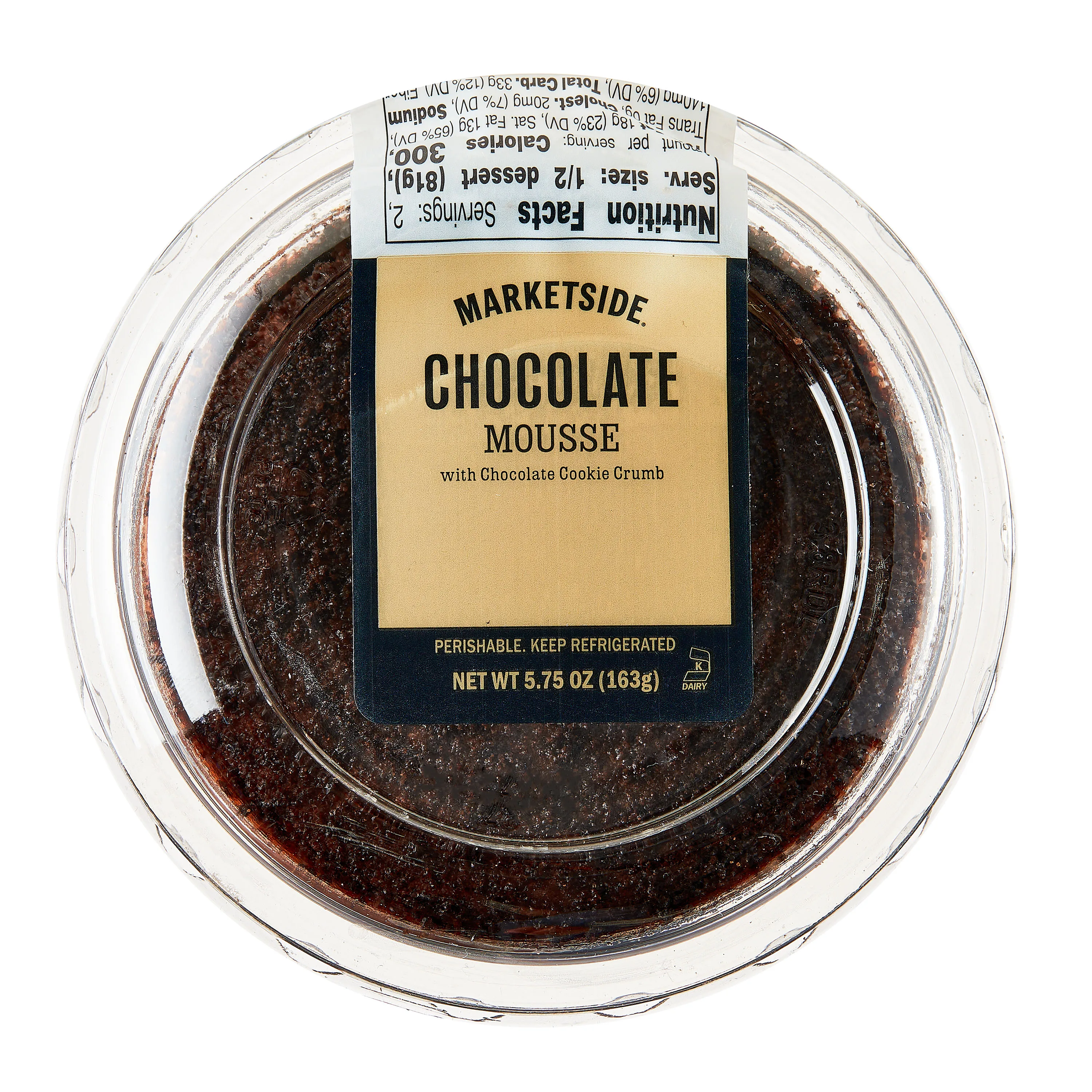 Marketside Chocolate Mousse Dessert Cup, Cookie Crumble Topping, 5.75oz