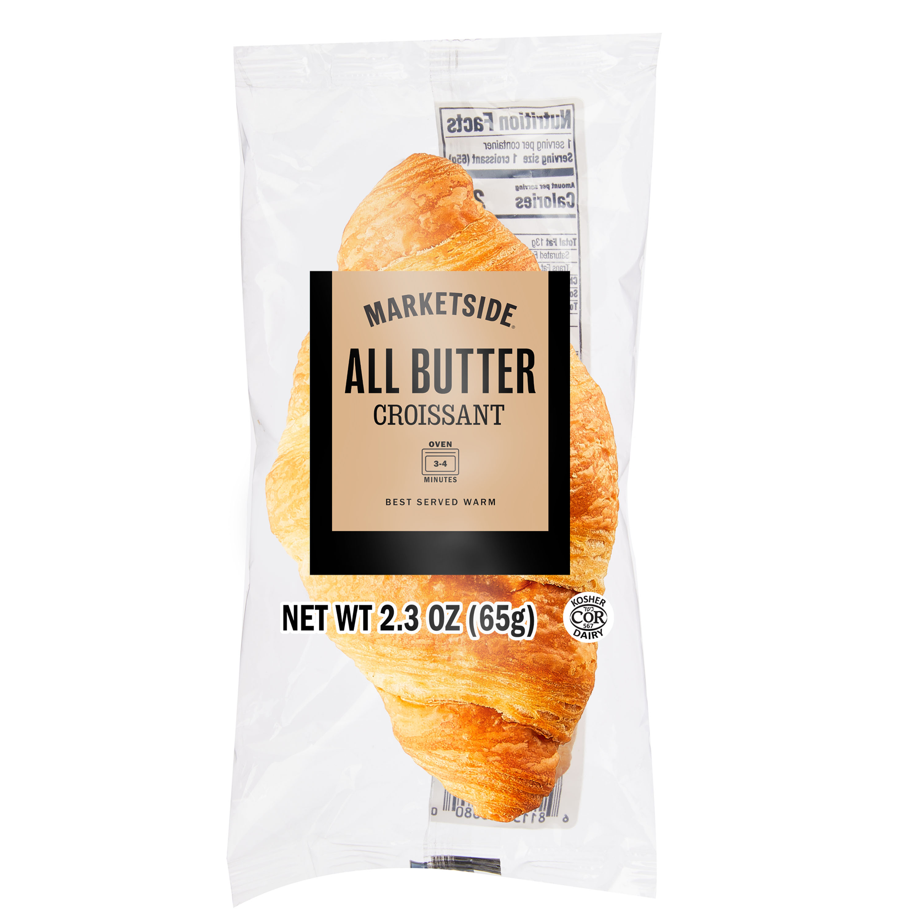 Marketside All Butter Regular Baked Croissant, Individually Wrapped, 2.3 oz, 1 Count thumbnail 3