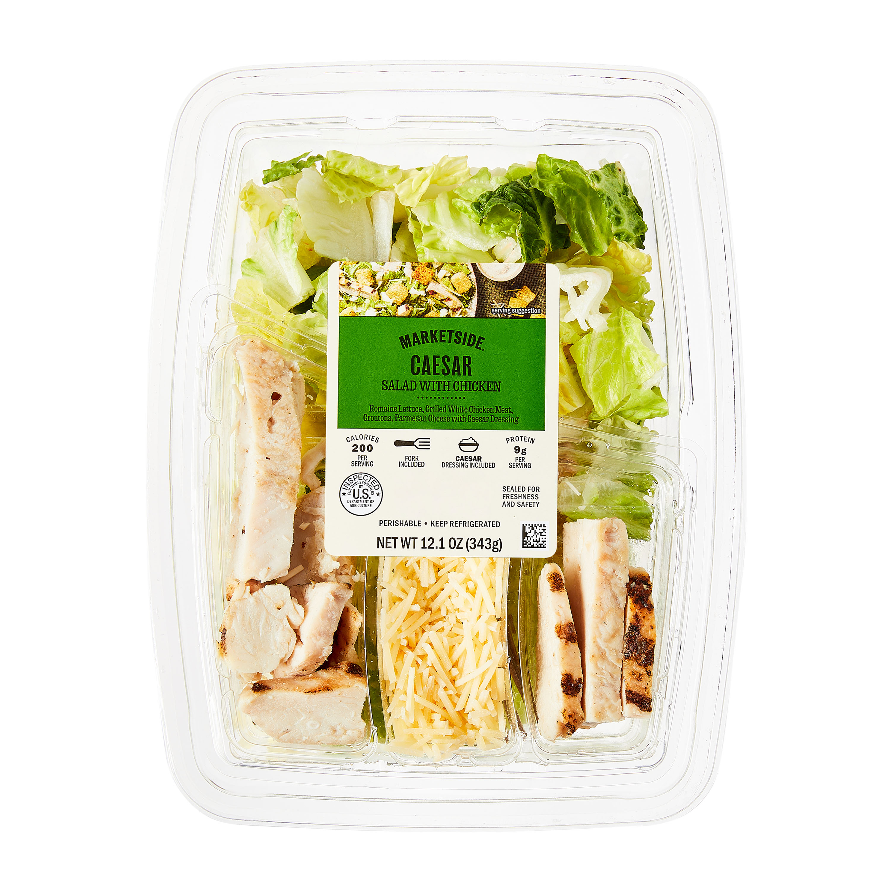 Marketside Chicken Caesar Salad, 12.1 oz, Fresh Deli
