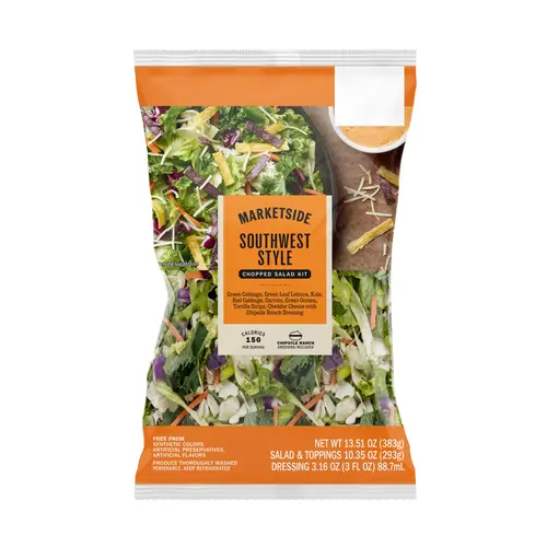 Marketside Southwest Chopped Salad Kit, 10.3 oz Bag, Fresh
