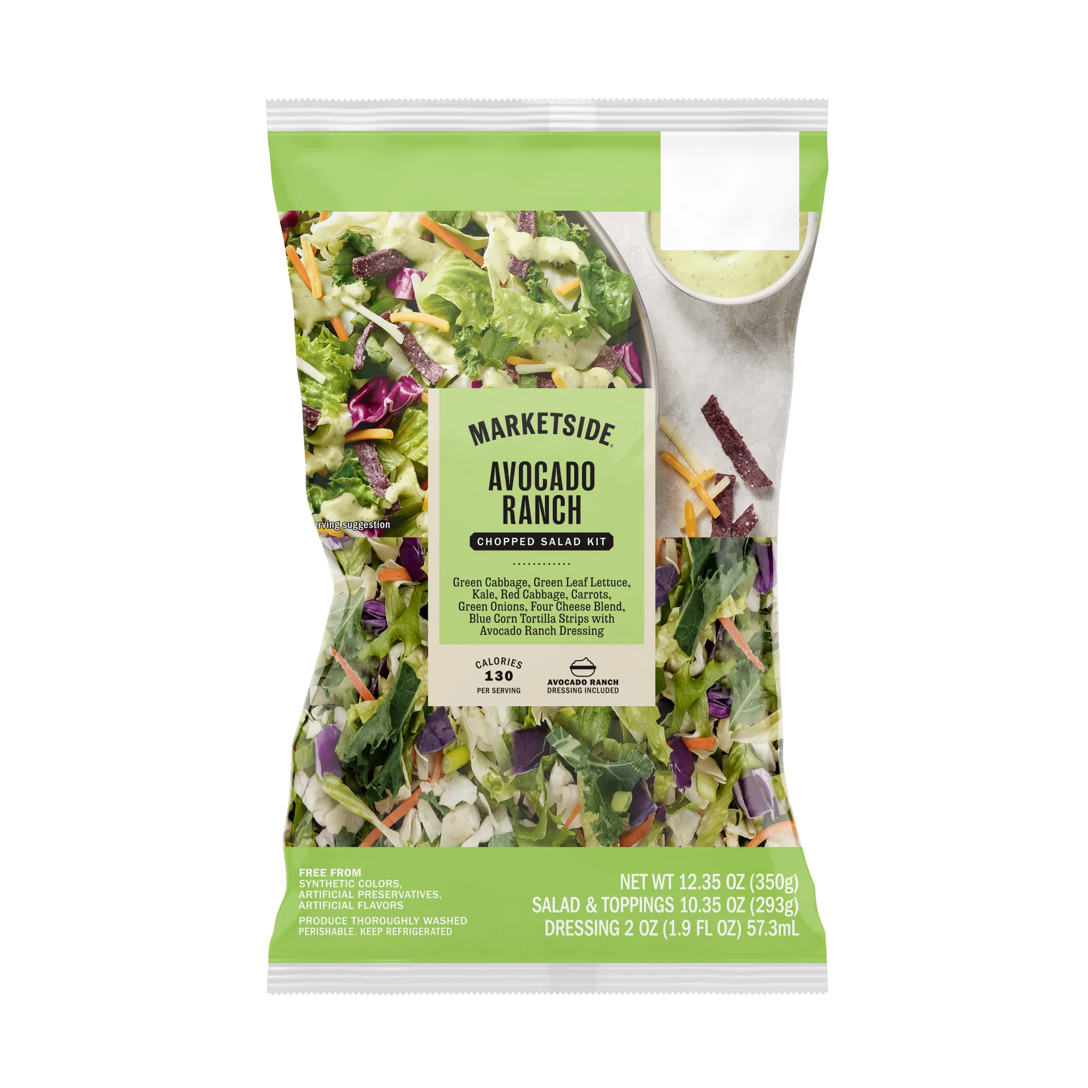 Marketside Avocado Ranch Chopped Salad Kit, 10.3 oz Bag, Fresh