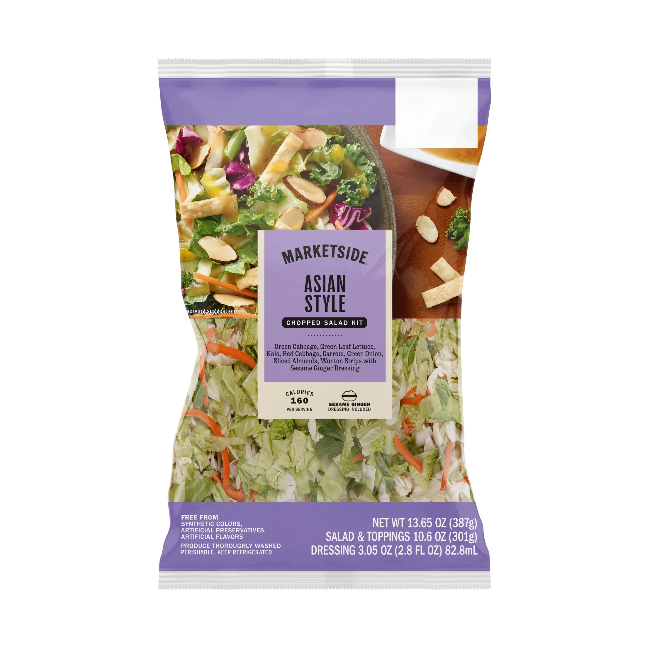 Marketside Asian Chopped Salad Kit, 10.6 oz Bag, Fresh