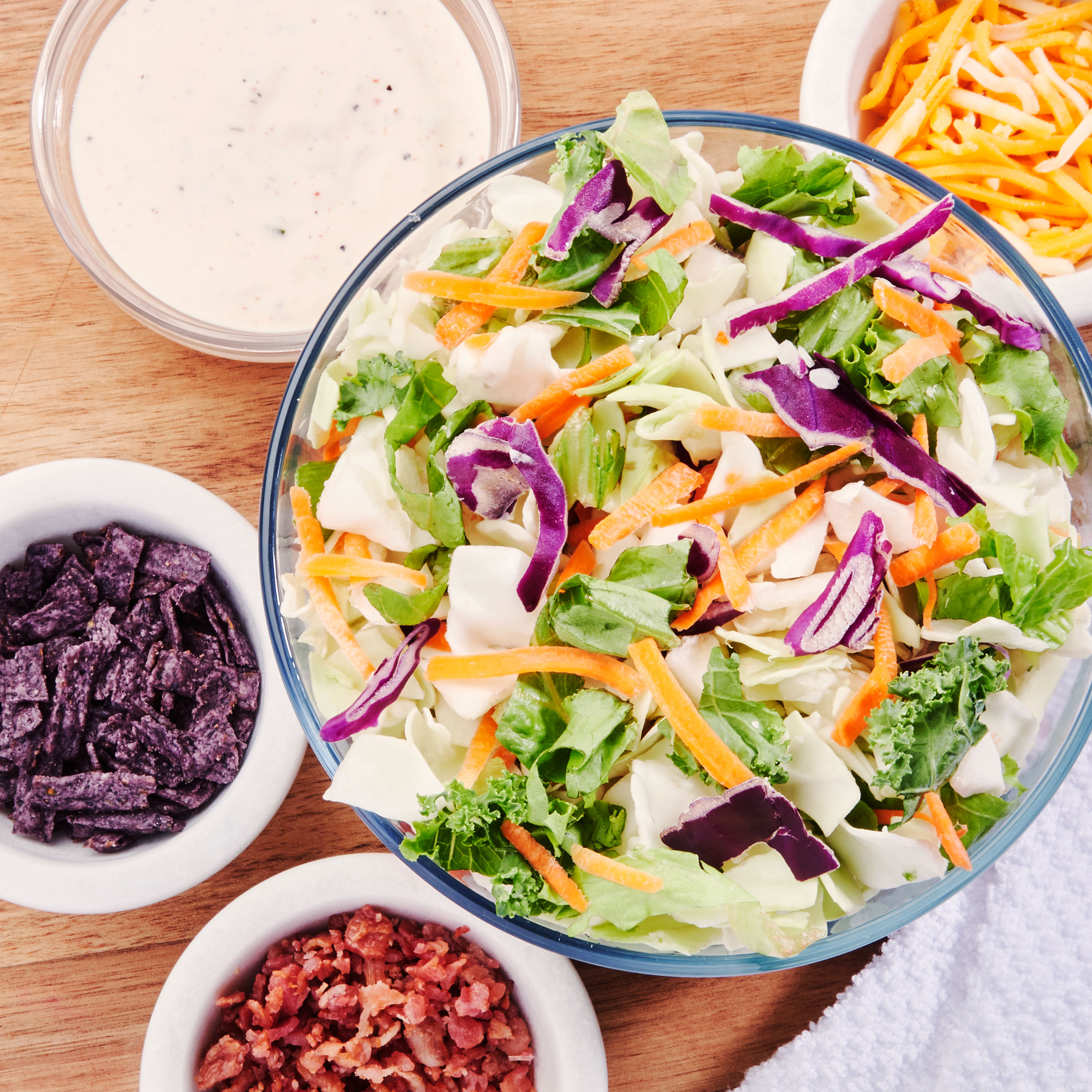 Marketside Bacon Ranch Crunch Chopped Fresh Salad Kit, 9.76 oz Bag, Fresh thumbnail 3