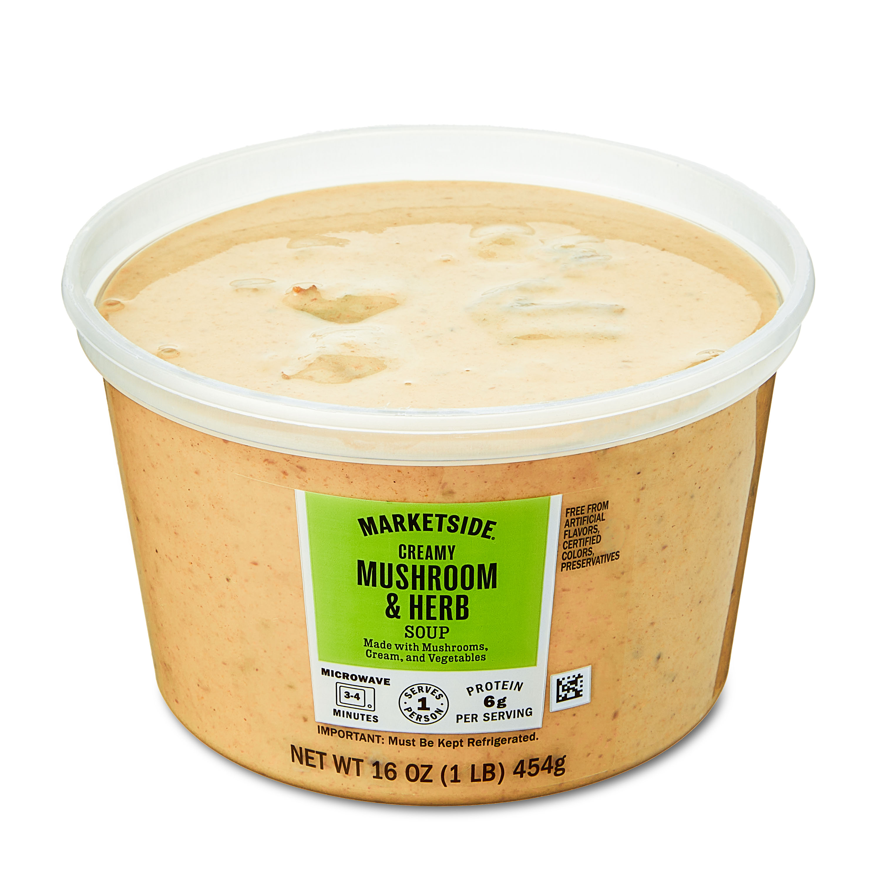 Marketside Creamy Mushroom & Herb Soup, Fresh Deli Soup, 16 oz Cup thumbnail 2