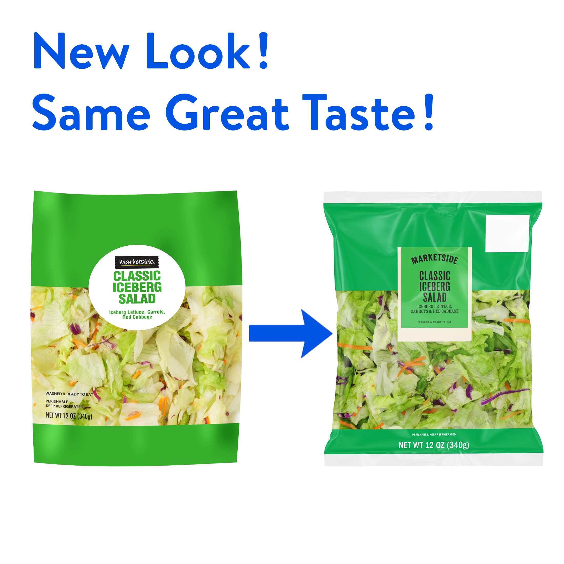 Marketside Classic Iceberg Salad, 12 oz Bag, Fresh thumbnail 2