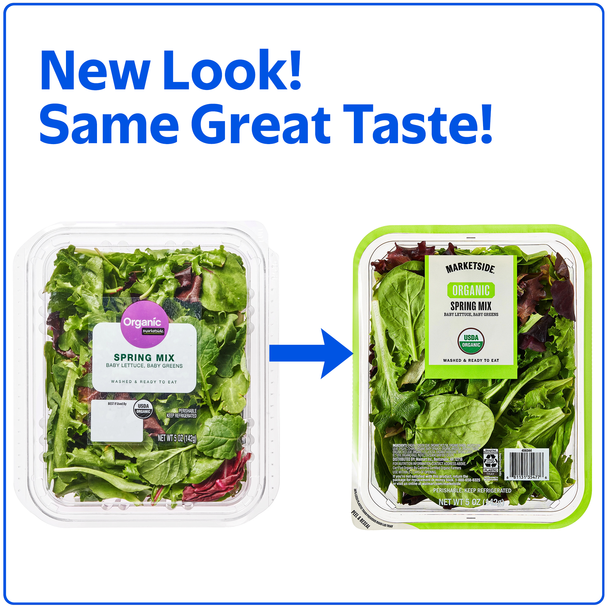 Marketside Organic Fresh Spring Mix, 5 oz thumbnail 2