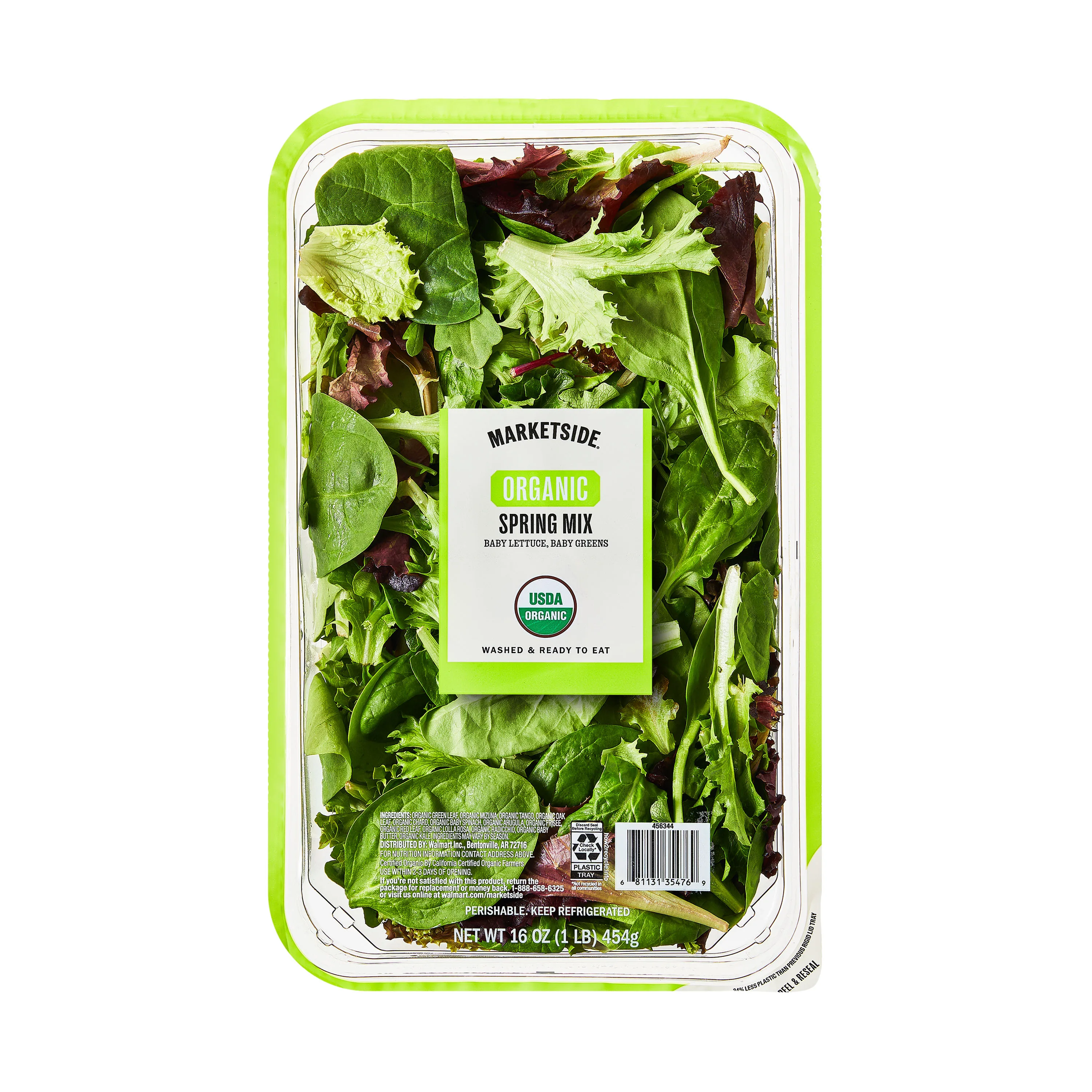 Marketside Organic Spring Mix Salad Blend, 16 oz Clam Shell (Fresh)