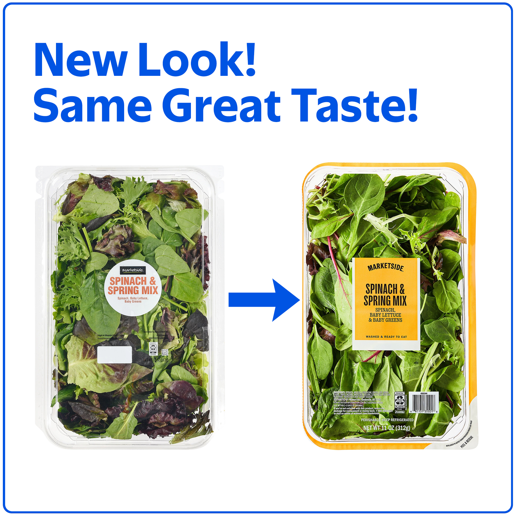 Marketside Fresh Spinach and Spring Mix, 11 oz thumbnail 2