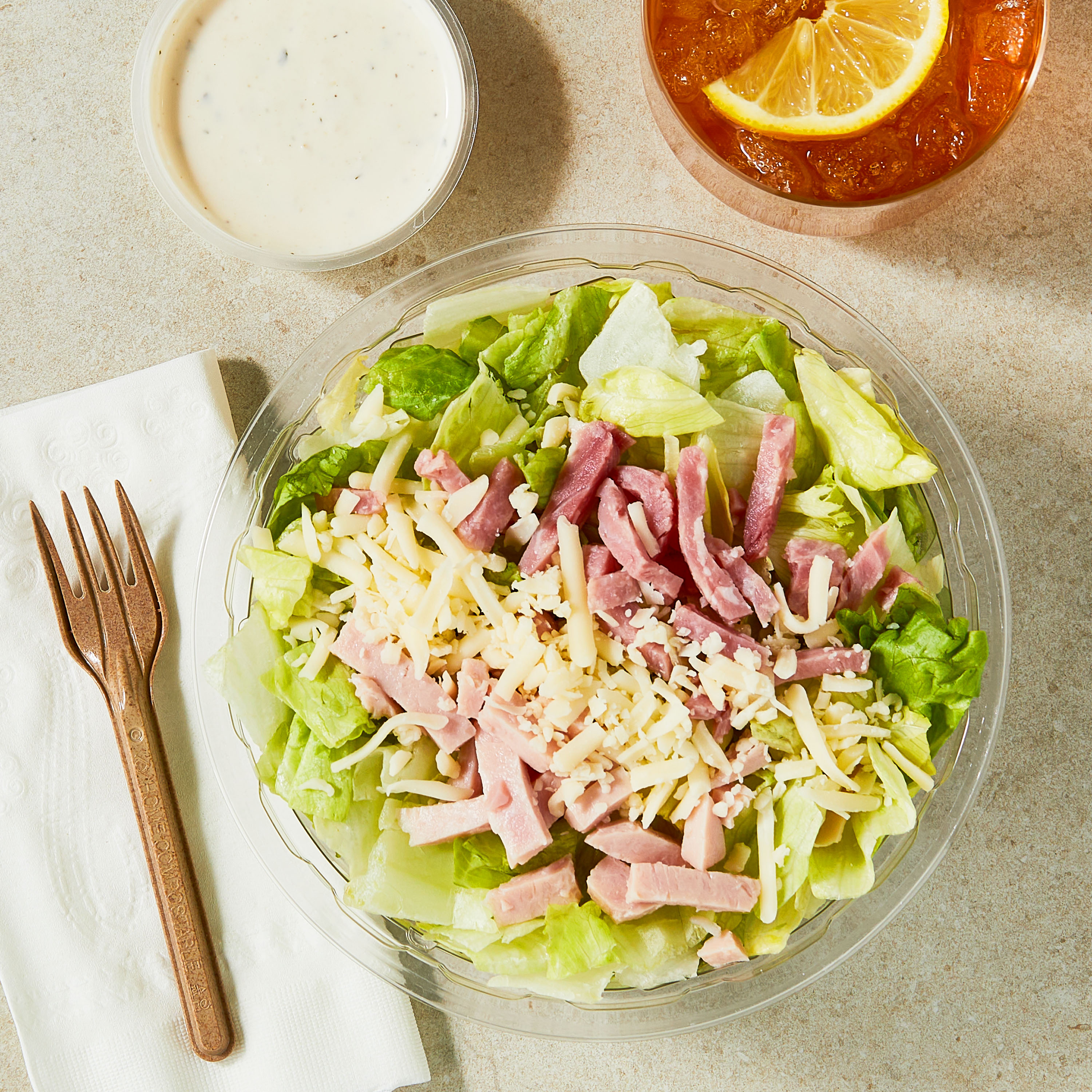 Marketside Chef Salad with Turkey & Uncured Ham, 7.25 oz Bowl (Fresh) thumbnail 2
