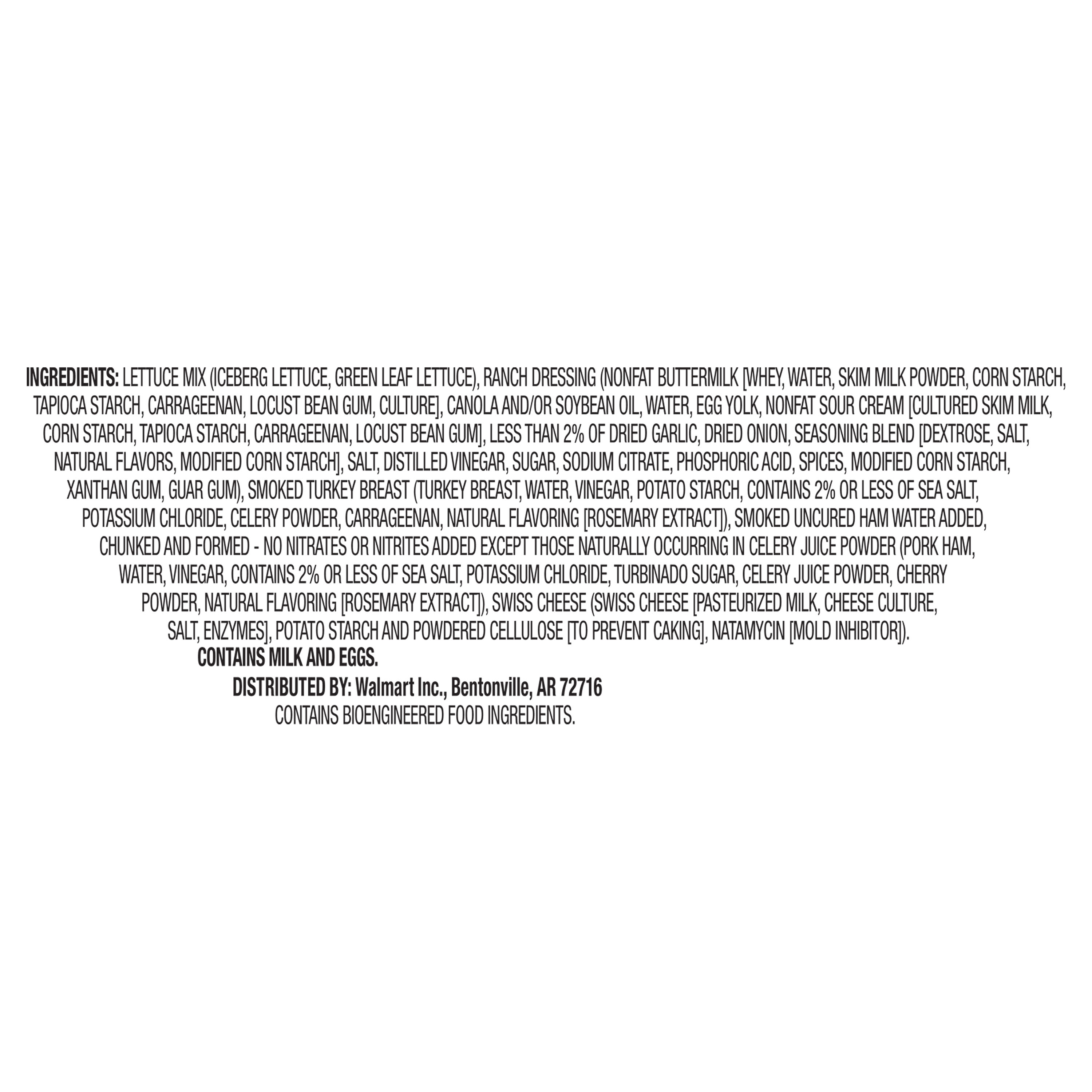 Marketside Chef Salad with Turkey & Uncured Ham, 7.25 oz Bowl (Fresh) thumbnail 4