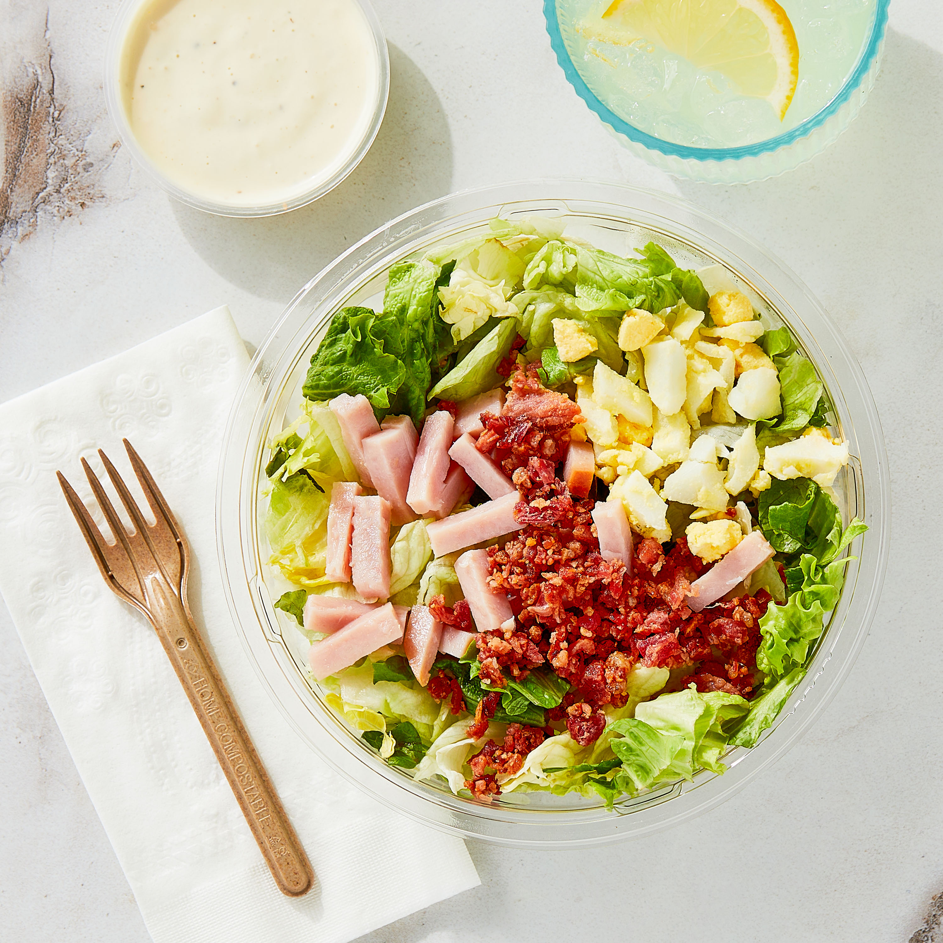 Marketside Cobb Salad with Turkey & Bacon, 7.25 oz Bowl (Fresh) thumbnail 2