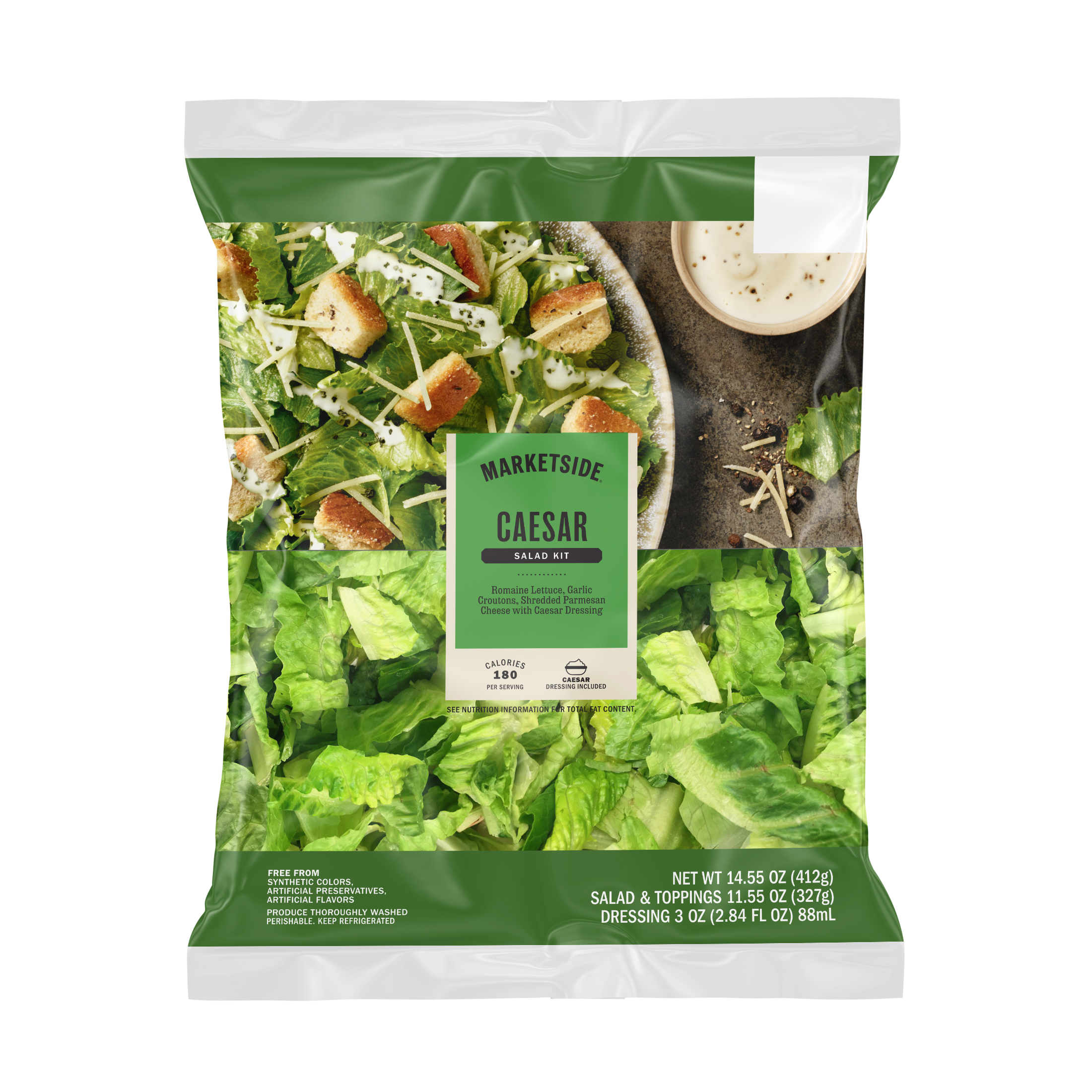 Marketside Caesar Salad Kit, 11.55 oz Bag, Fresh