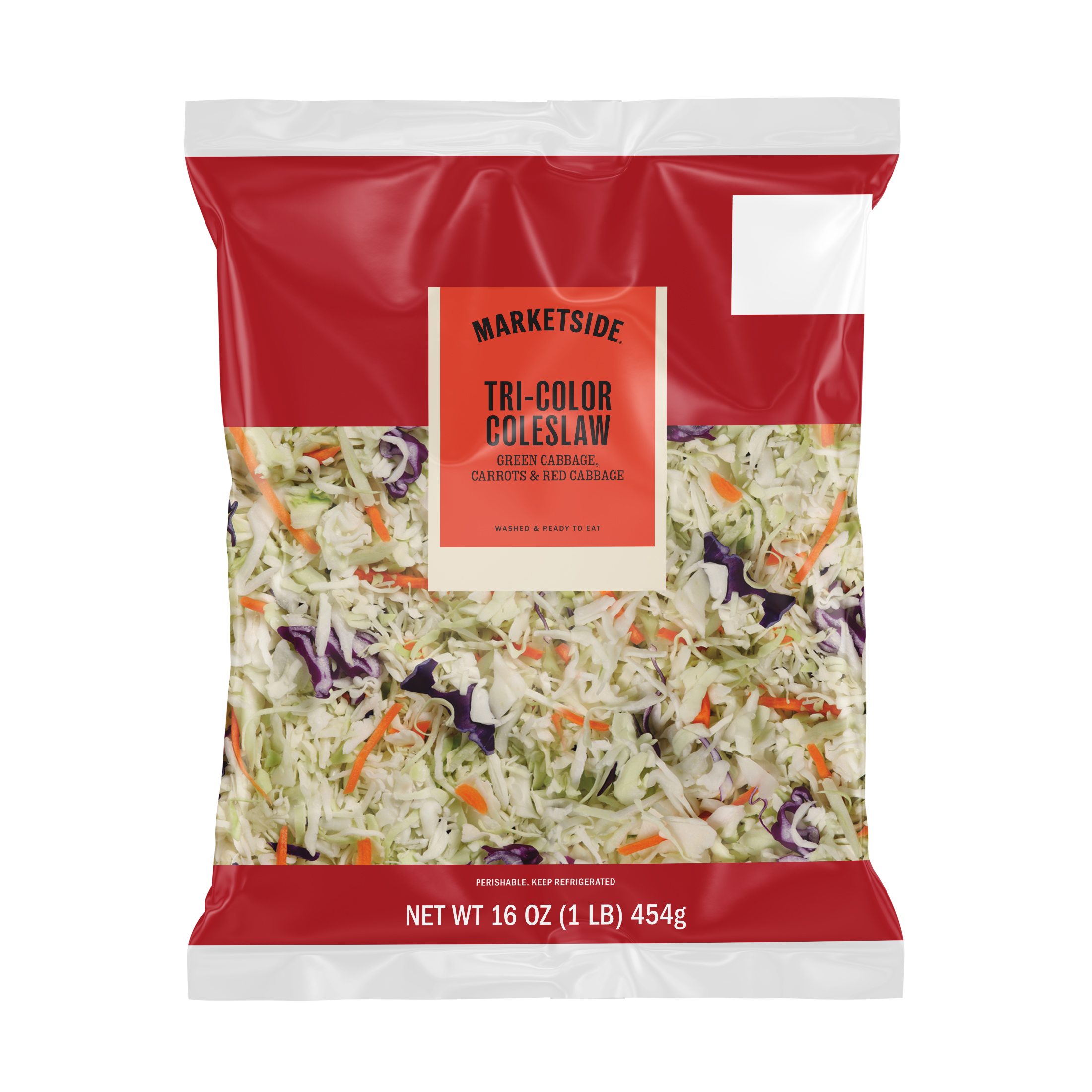 Marketside Tri-Color Cole Slaw, 16 oz Bag, Fresh
