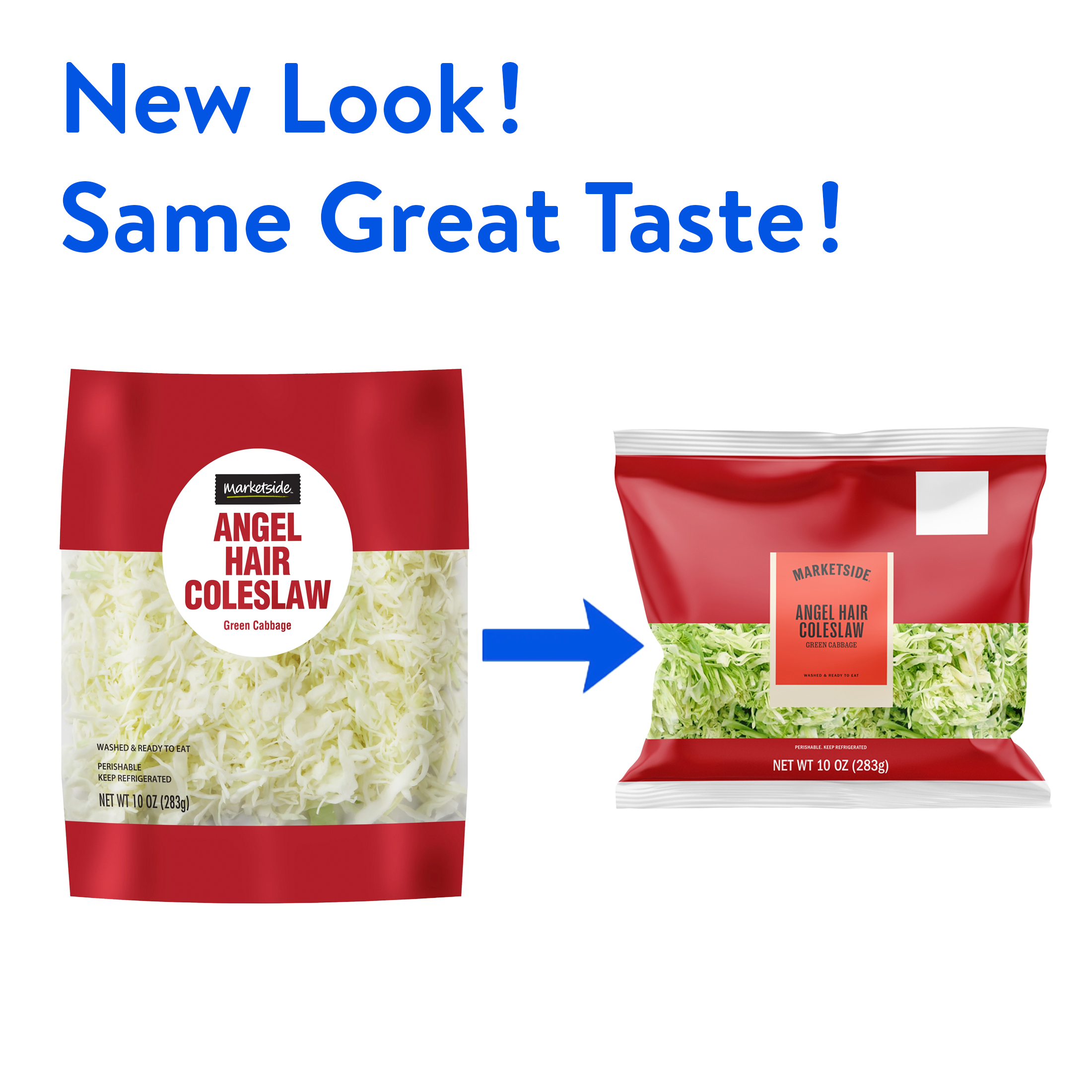 Marketside Angel Hair Cole Slaw, 10 oz Bag, Fresh thumbnail 2