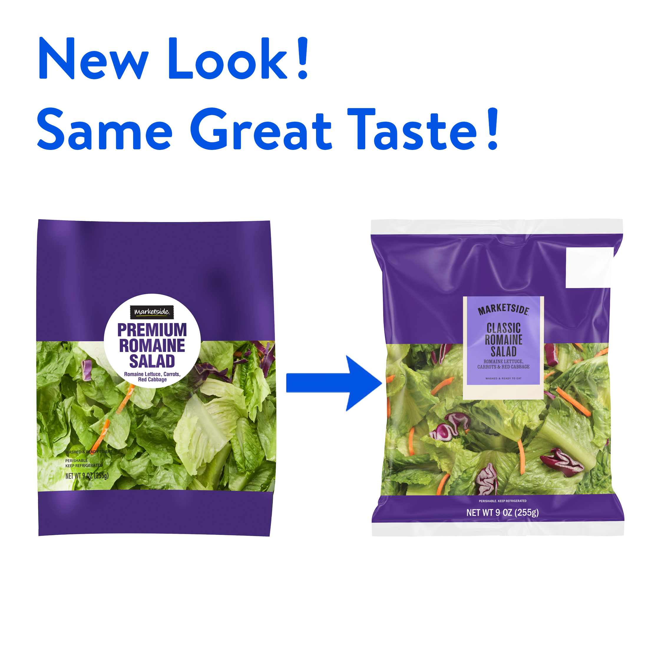 Marketside Premium Romaine Salad Blend, 9 oz Bag, Fresh thumbnail 2