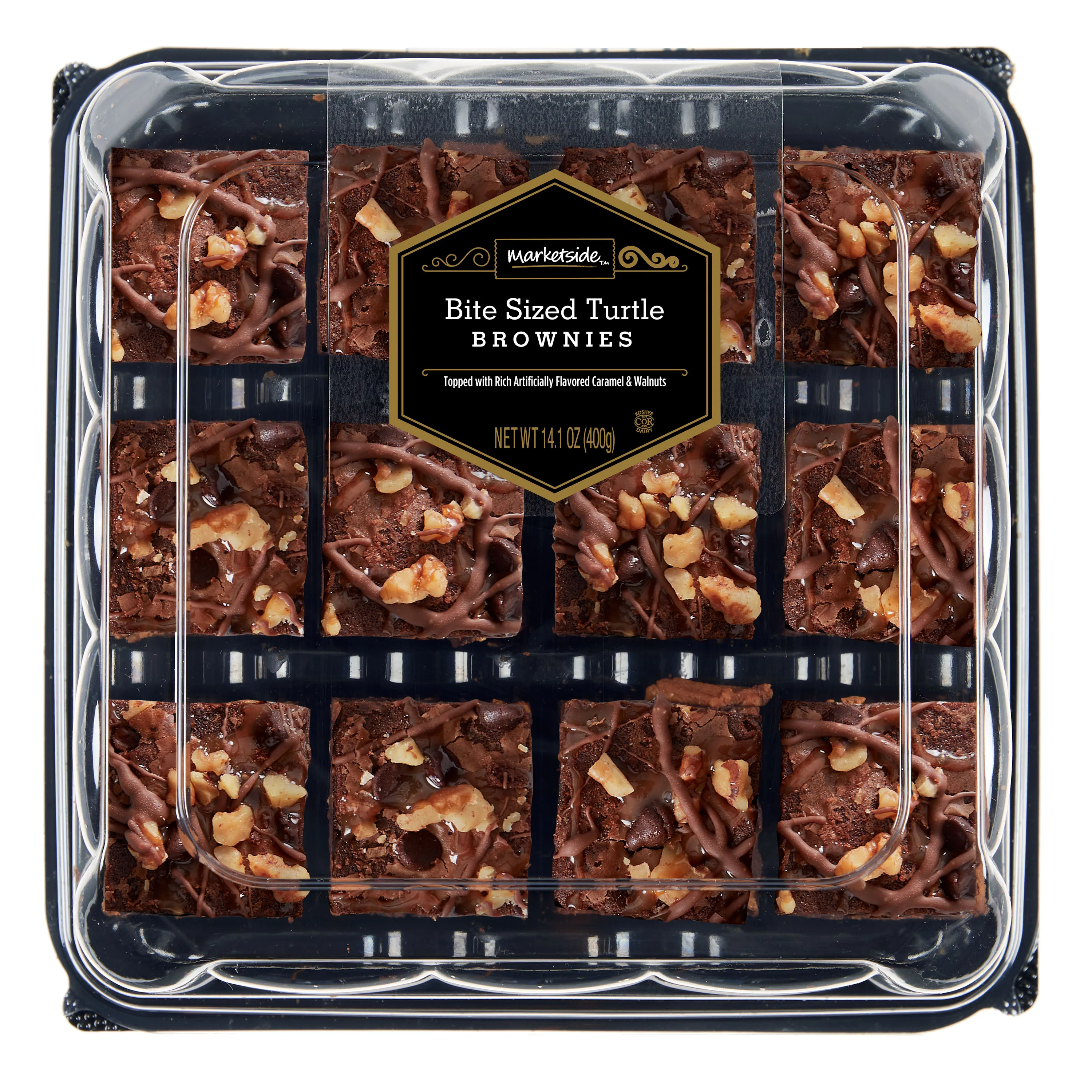 Marketside Bite Sized Turtle Brownies, 14.1 oz (Shelf Stable)