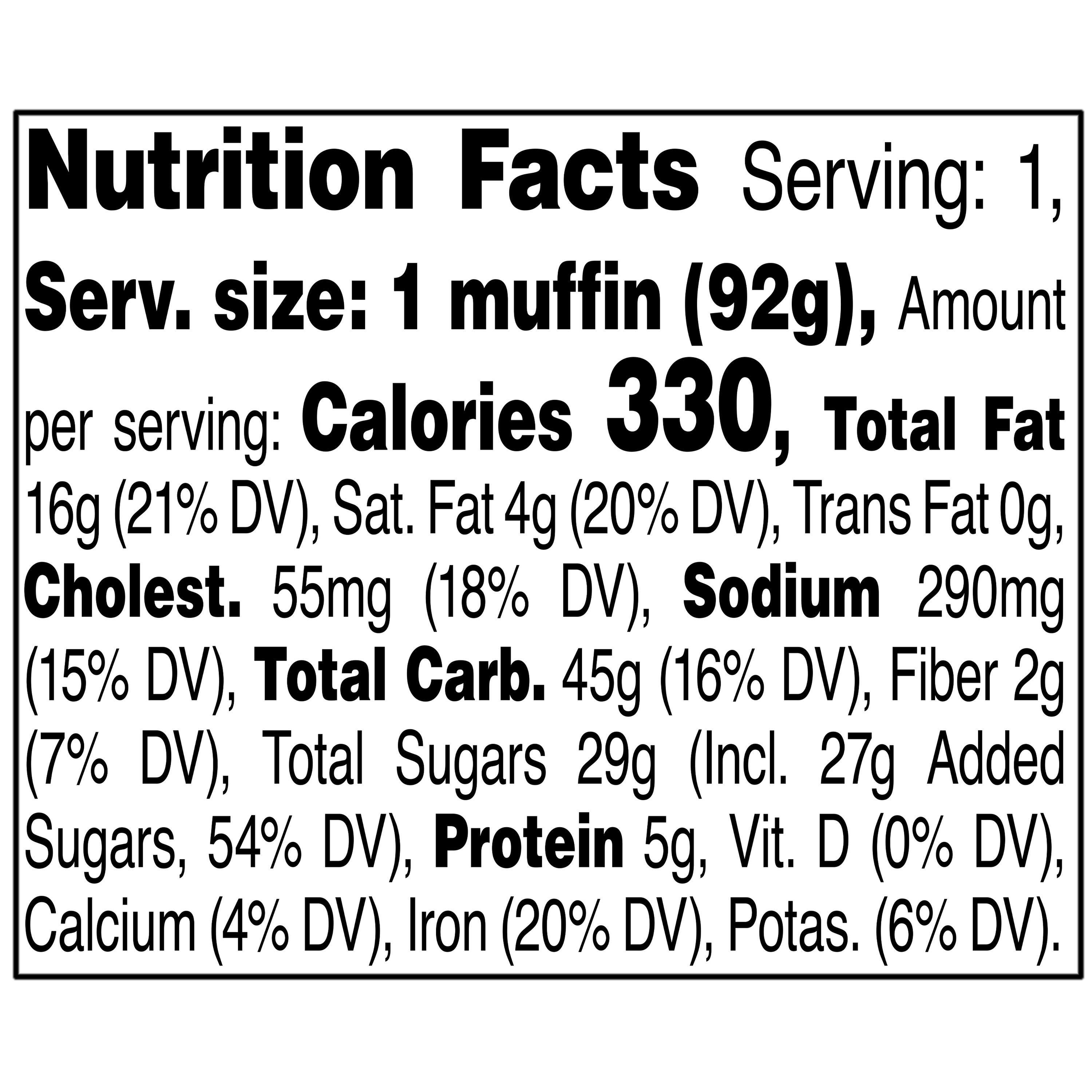 Marketside Triple Chocolate Baked Muffin, Individually Packaged, 3.25 oz, 1 Count thumbnail 4