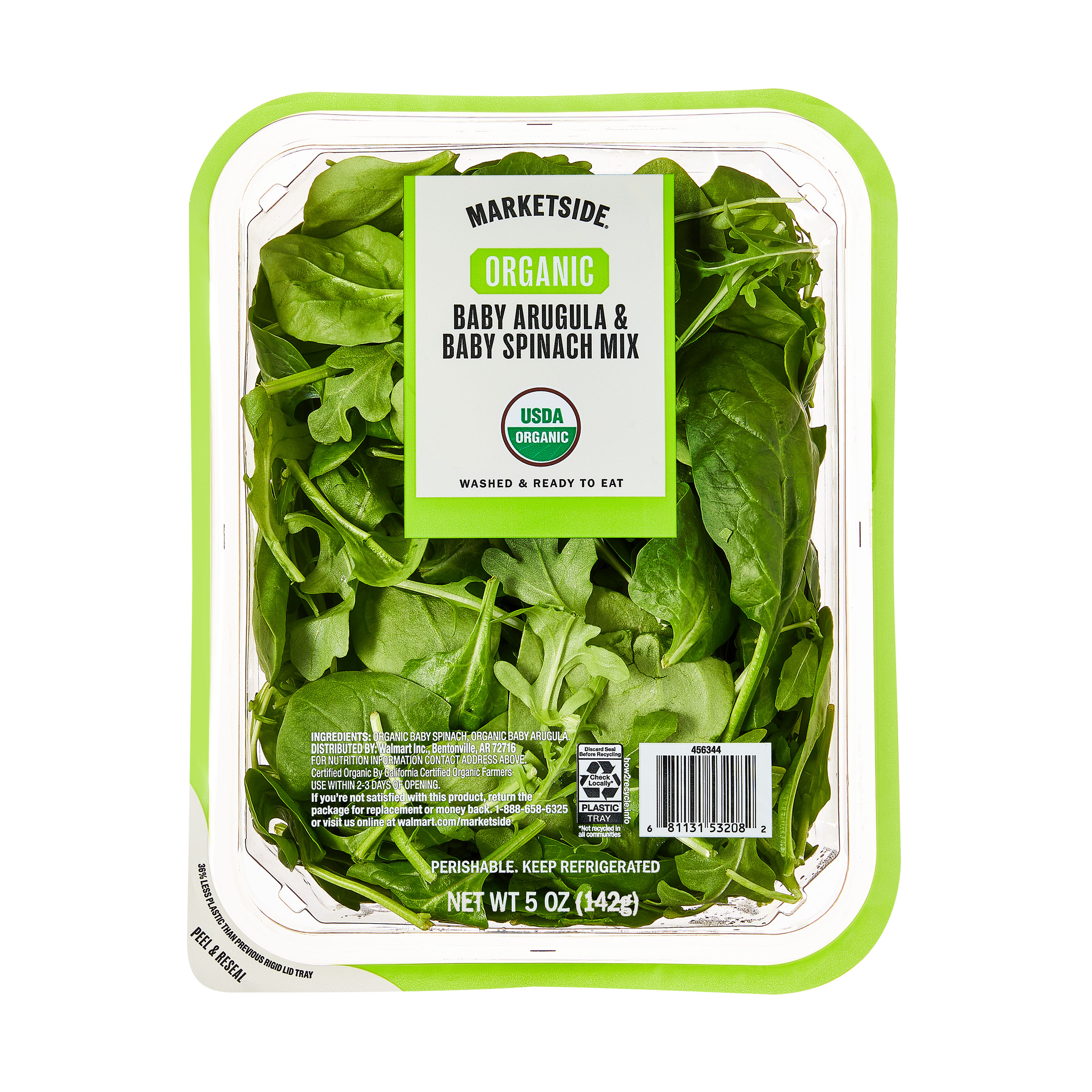 Marketside Organic Fresh Arugula and Spinach Mix, 5 oz