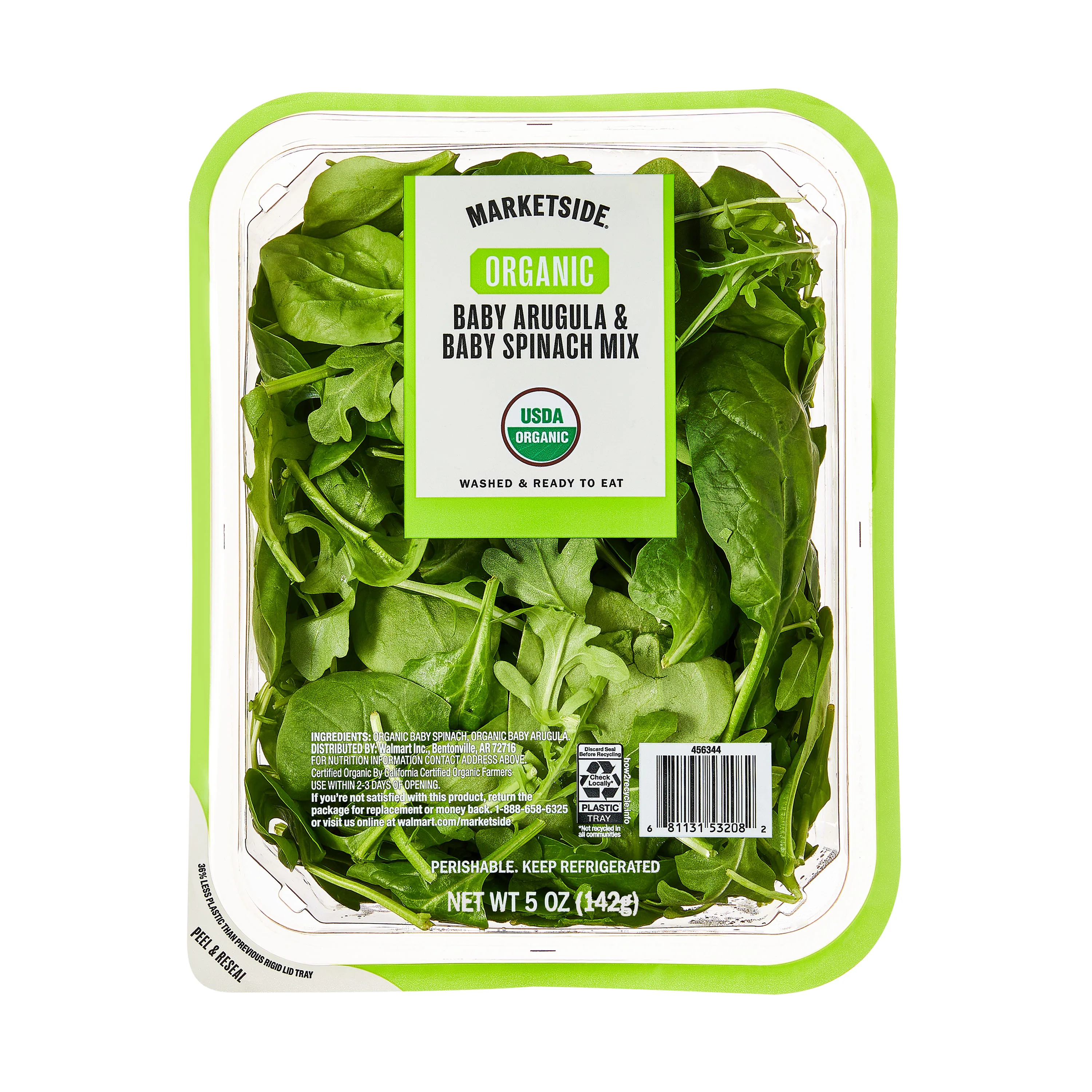 Marketside Organic Fresh Arugula and Spinach Mix, 5 oz